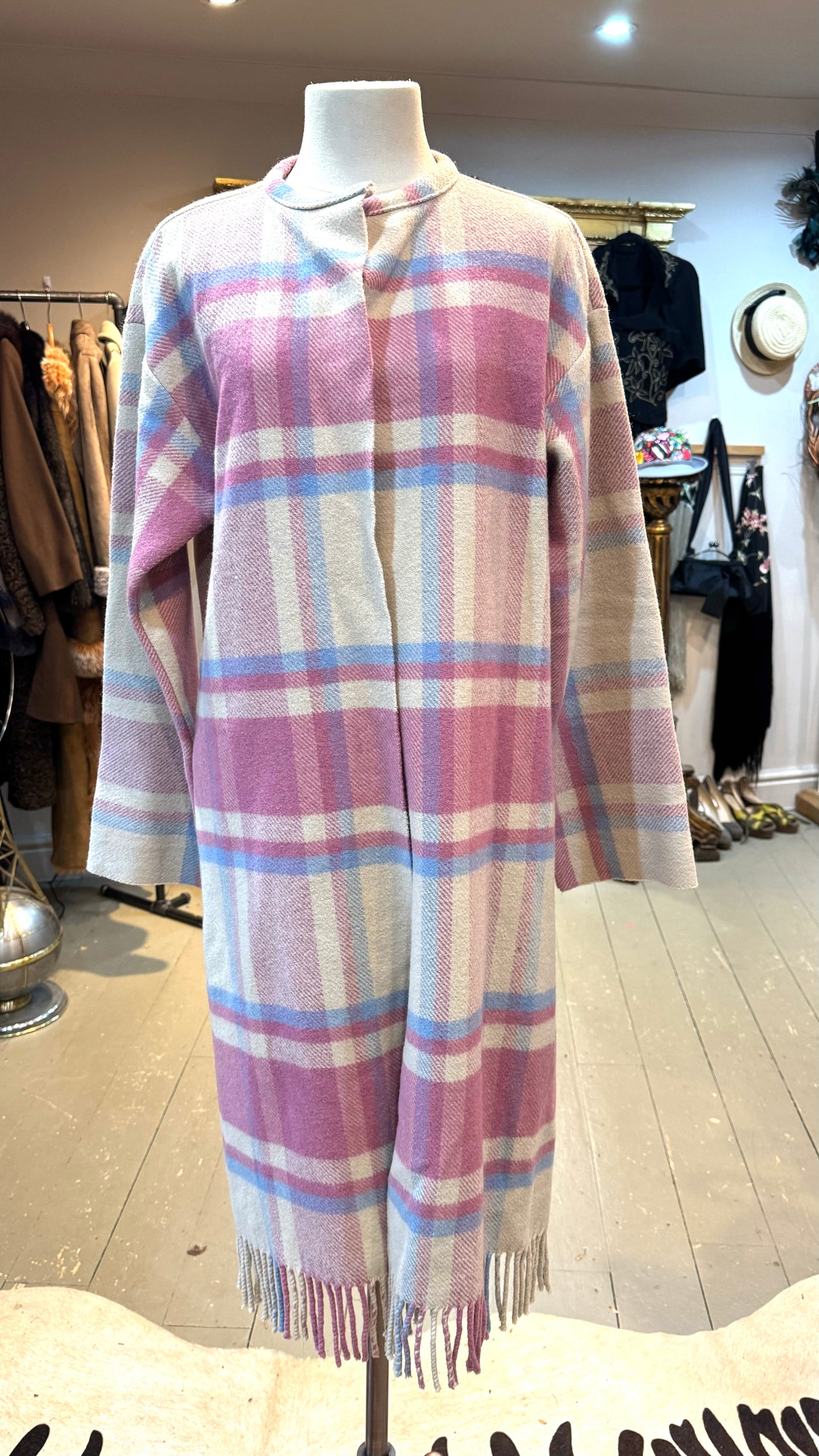 NEW IN - Our Cotswold Coat - Long Pink Tartan