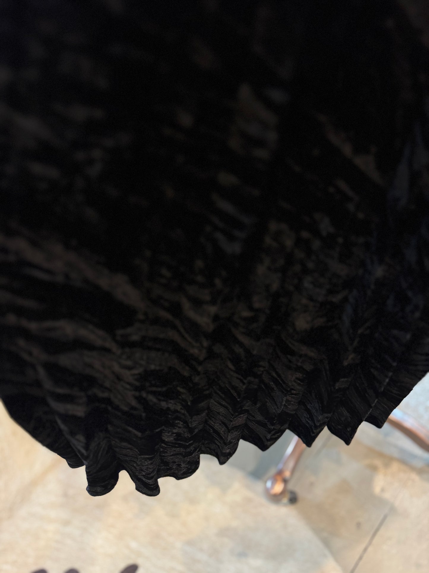 Yves Saint Laurent Crushed Velvet Pleated Skirt (Vintage)