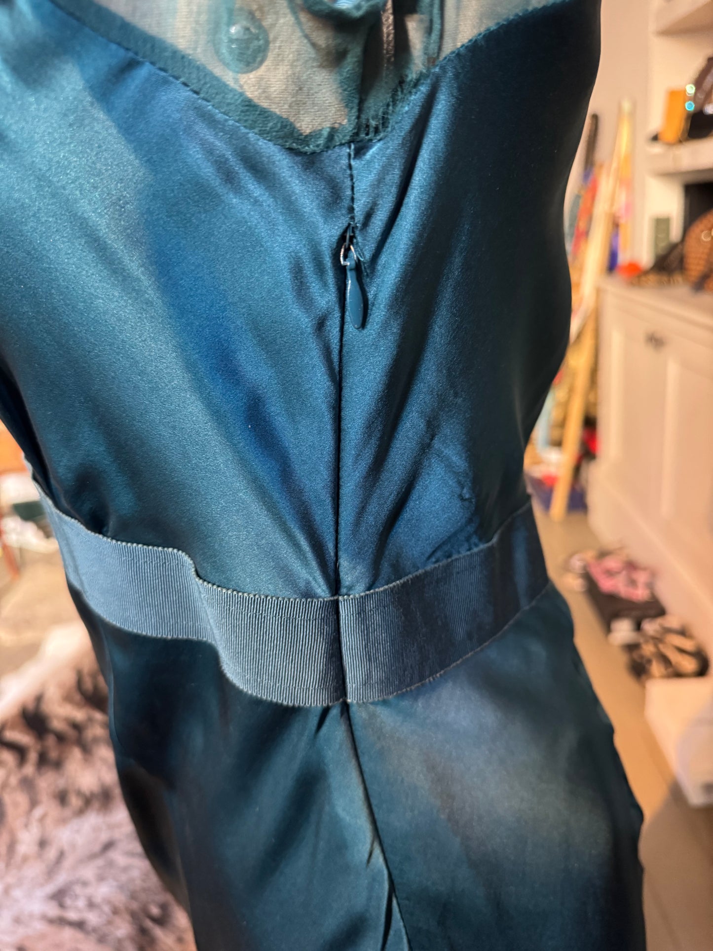 Teal Green Silk Dress Philosophy di Alberta Ferreti