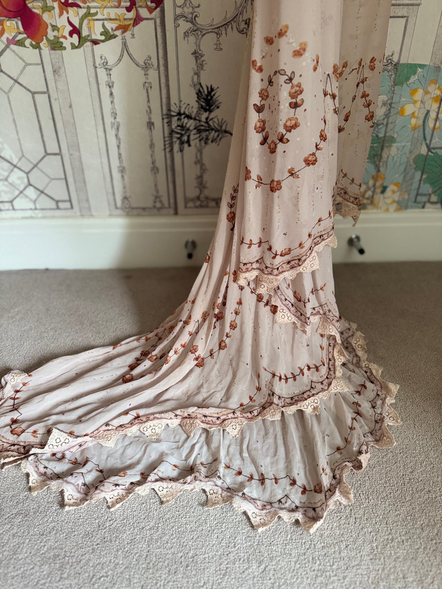 French Silk Chiffon Lounge or Pool Gown