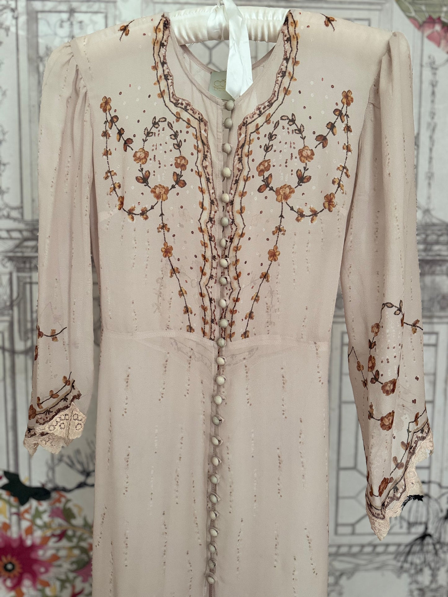 French Silk Chiffon Lounge or Pool Gown
