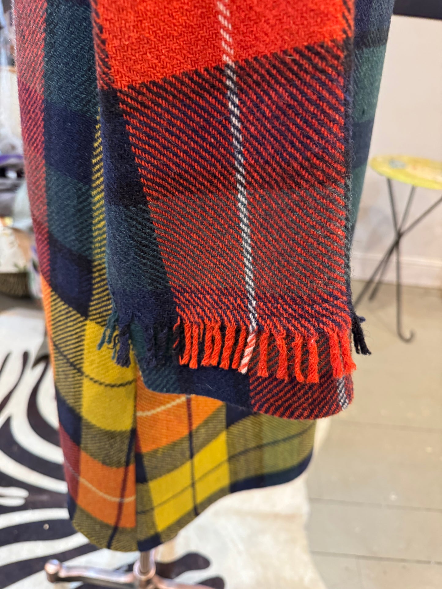 NEW IN - Our Cotswold Coat - Tartan Long Teal Red Yellow