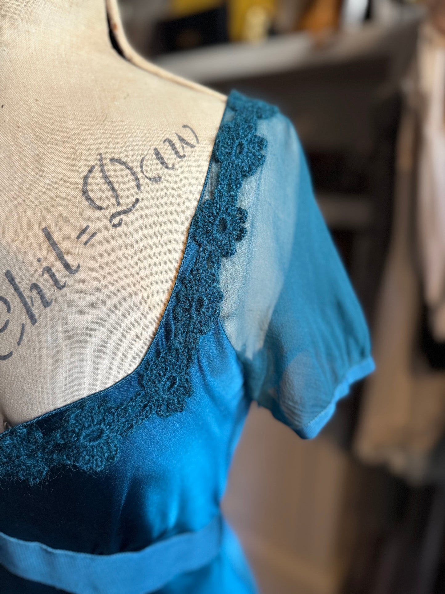 Teal Green Silk Dress Philosophy di Alberta Ferreti