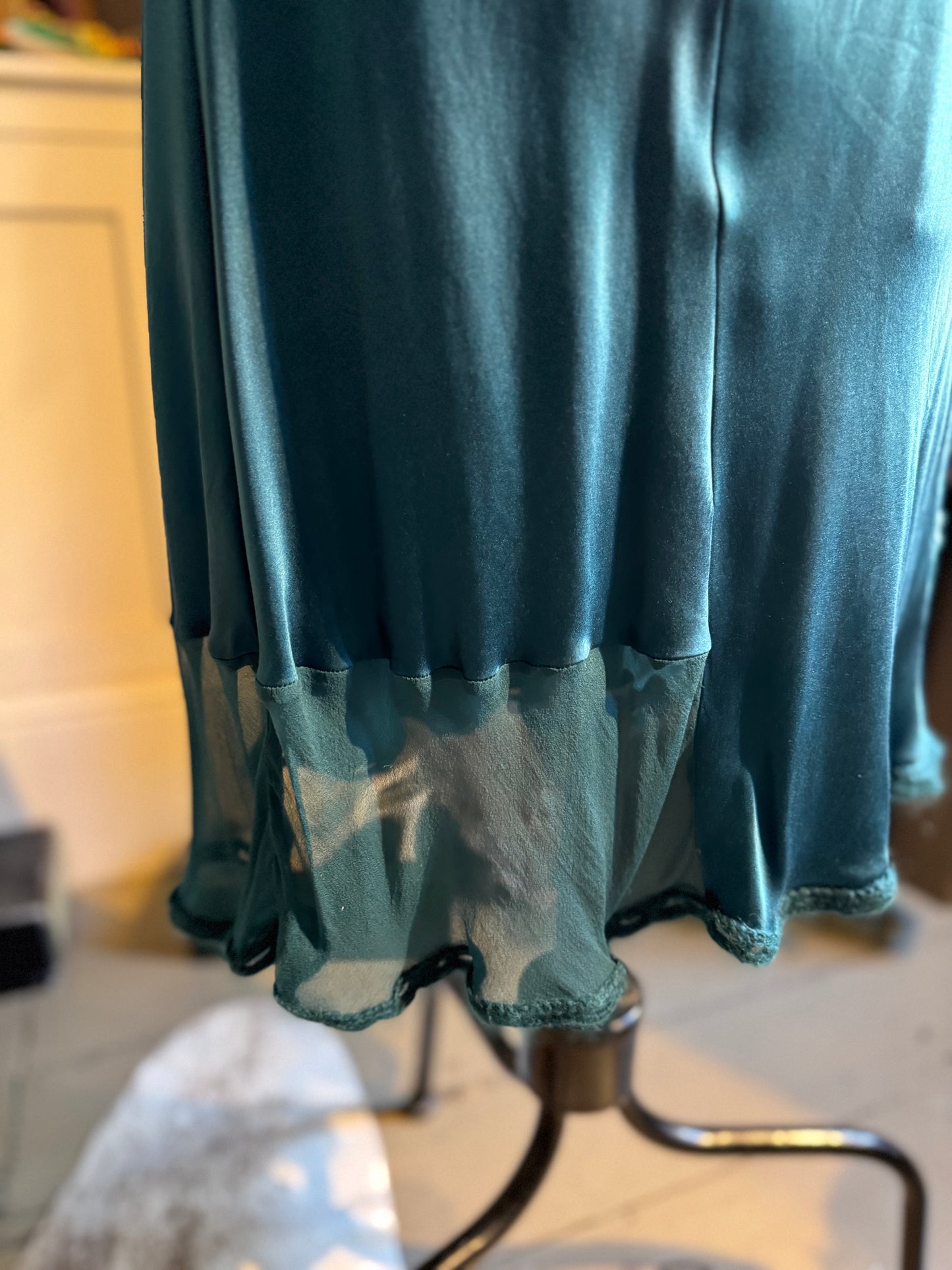 Teal Green Silk Dress Philosophy di Alberta Ferreti