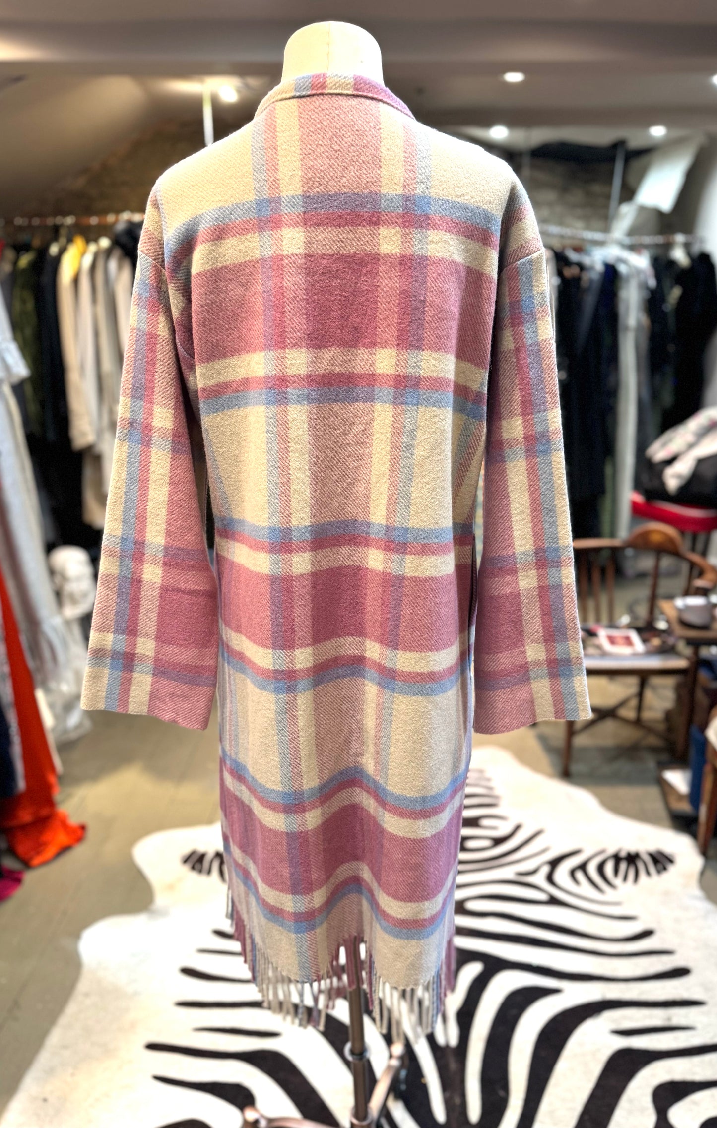 NEW IN - Our Cotswold Coat - Long Pink Tartan