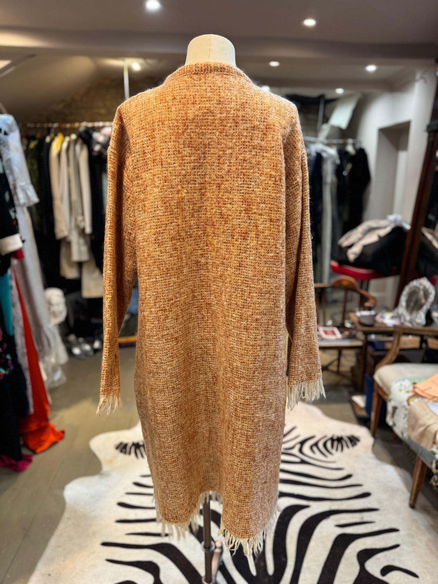 NEW IN - Our Cotswold Coat - Golden Brown Long Mohair
