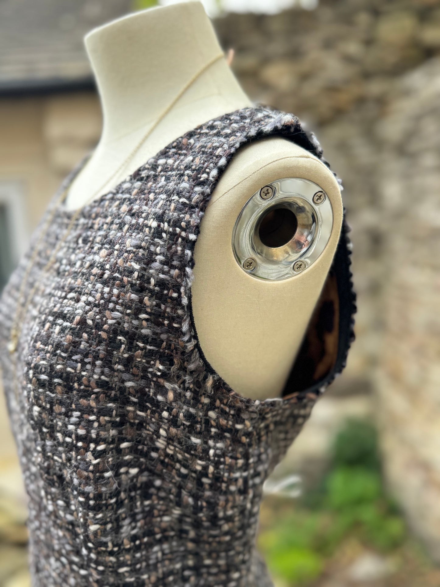 Dolce Gabbana Tweed Sleeveless Mini Dress