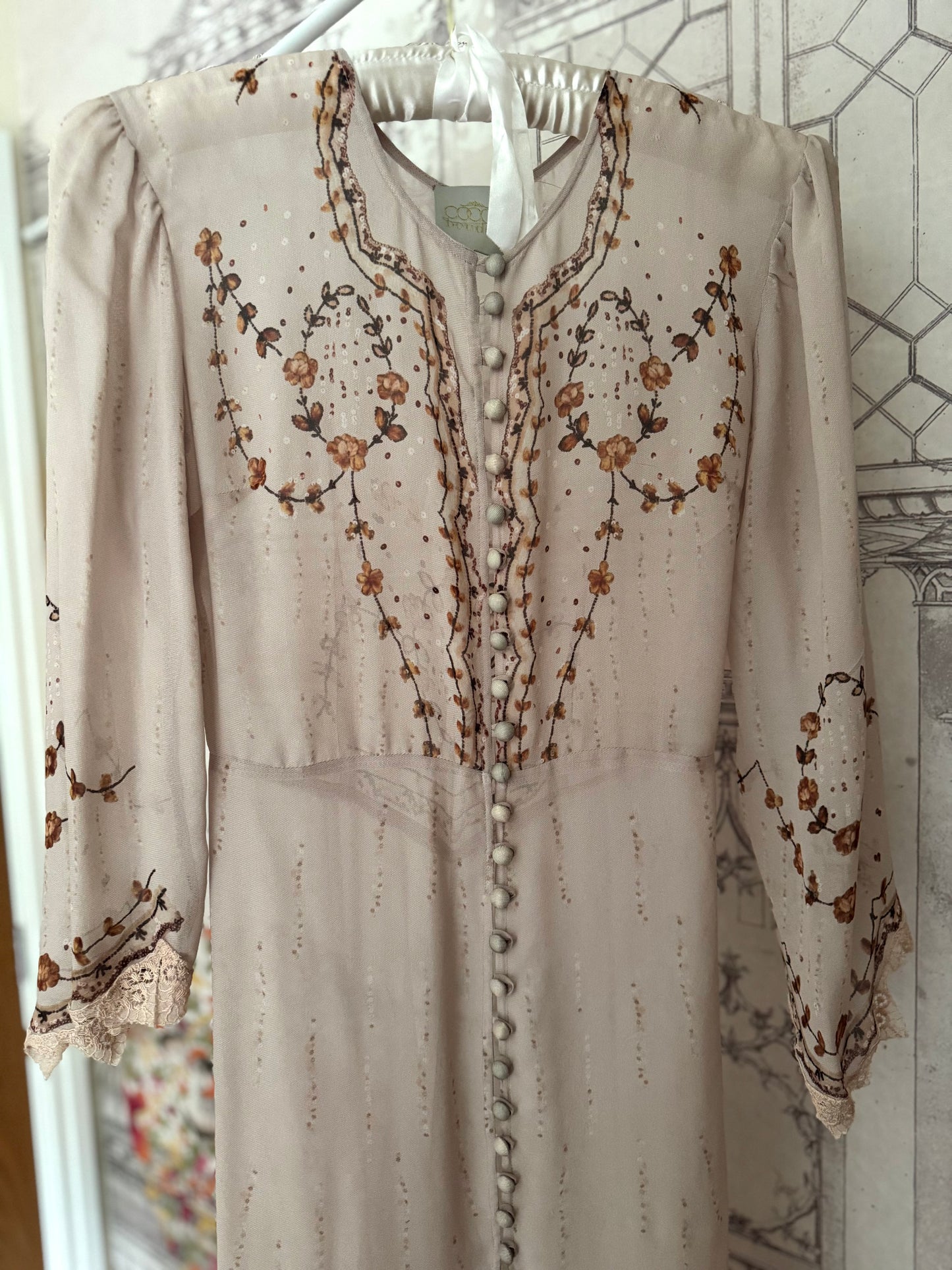 French Silk Chiffon Lounge or Pool Gown