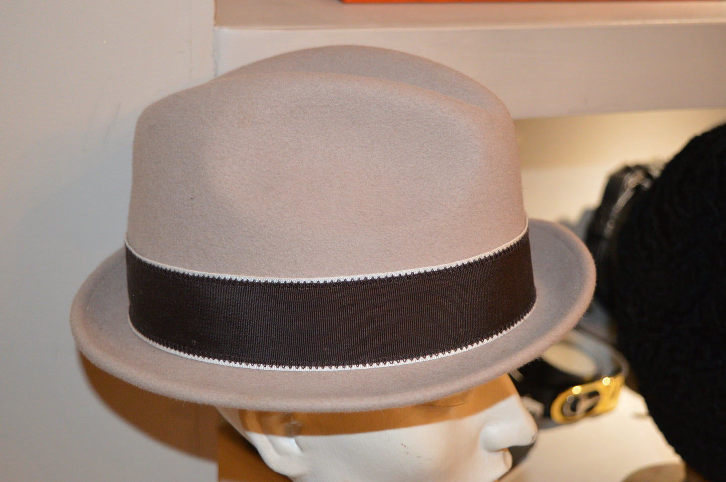 Vintage Gucci Fedora Style Rabbit Fur Hat