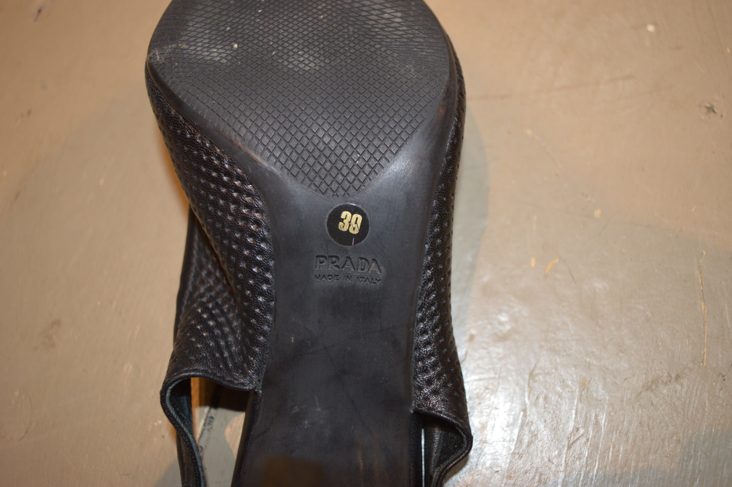 Prada Leather Mesh Point-Toe Heels