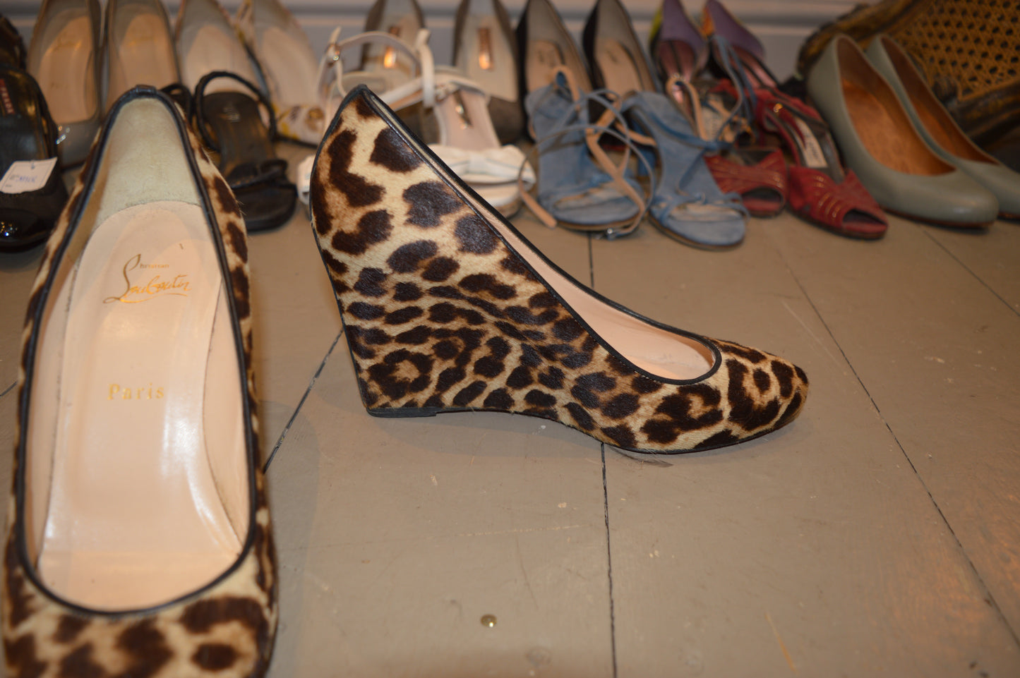 Christian Louboutin Melisa Leopard Wedges