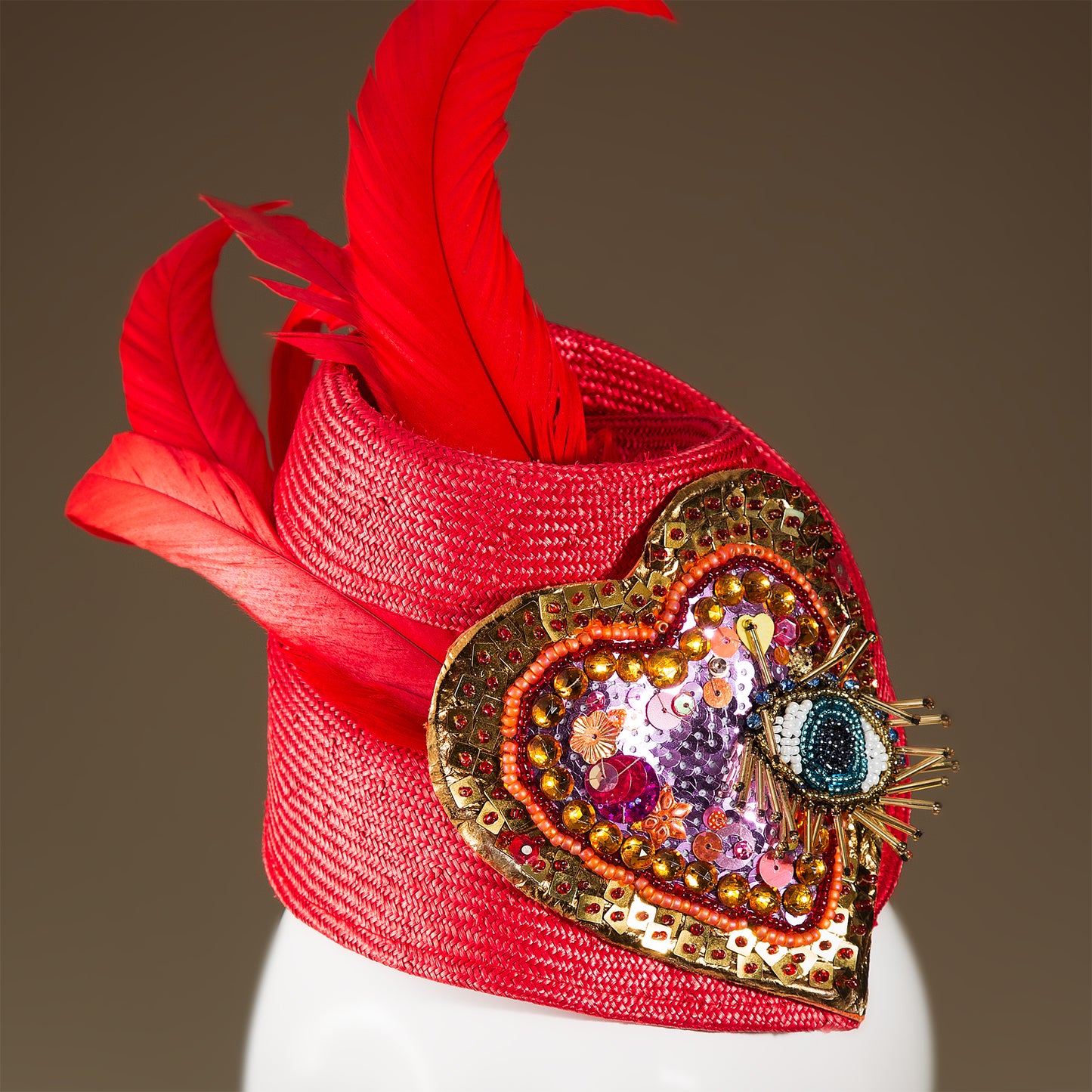 Red Nancy Rose I Love Hat