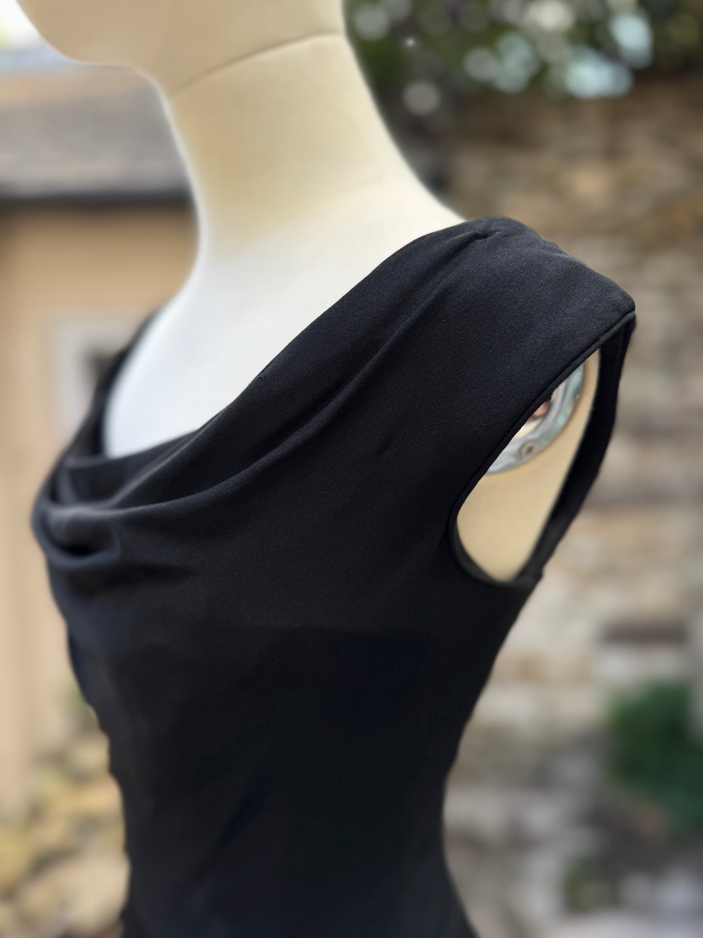 Ceil Chapman 1950s Black Wiggle Dress