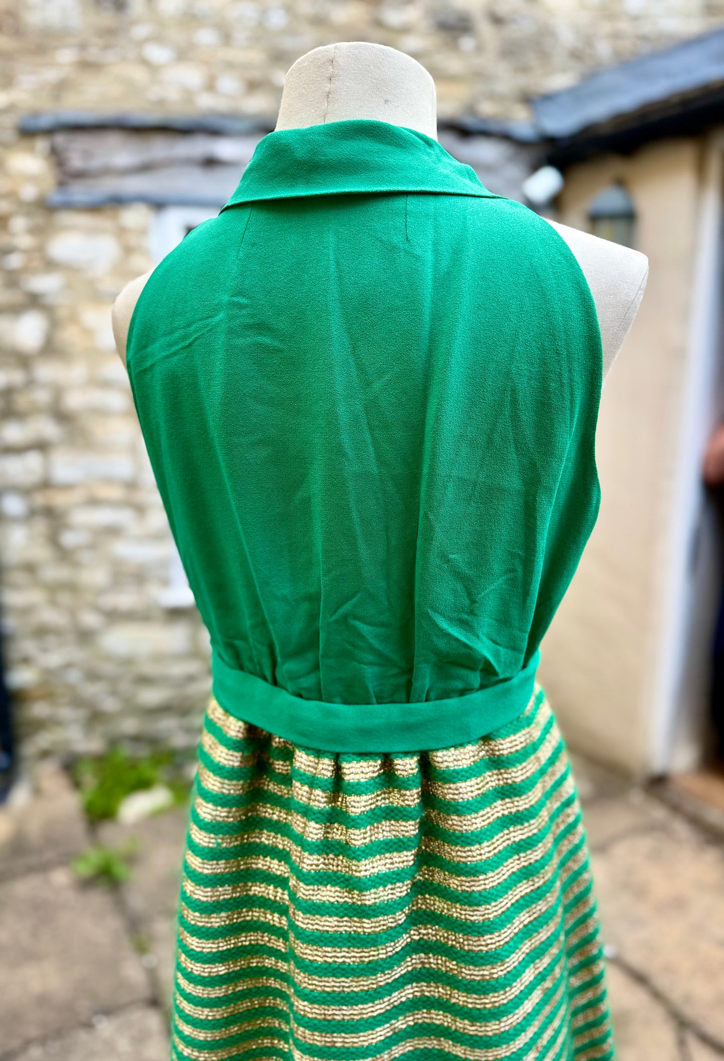 Vintage Emerald Green House Dress 1960s