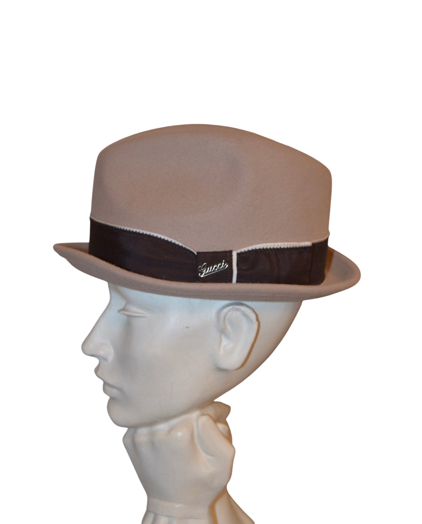 Vintage Gucci Fedora Style Rabbit Fur Hat