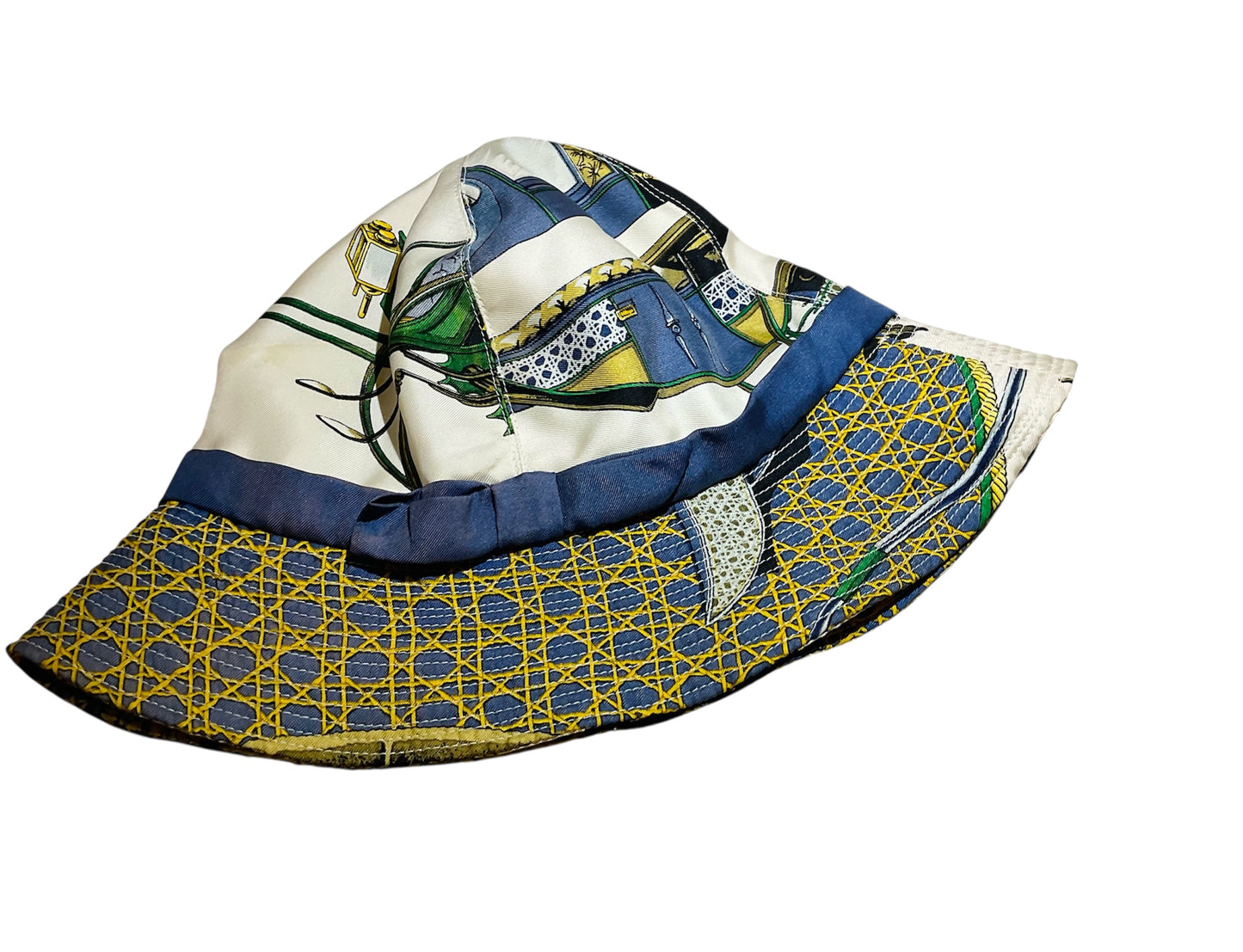 Vintage Hermès Bucket Hat Blue