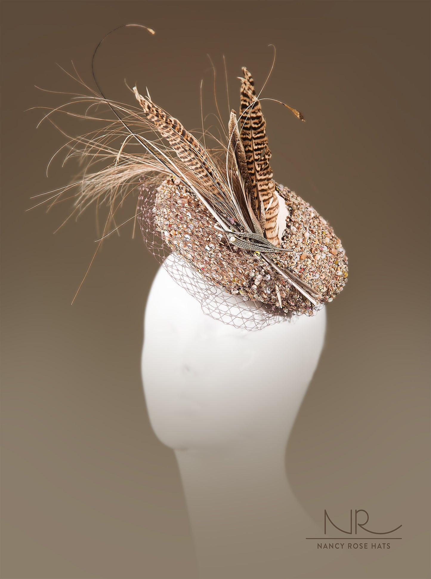 Pink Silk Nancy Rose Fascinator