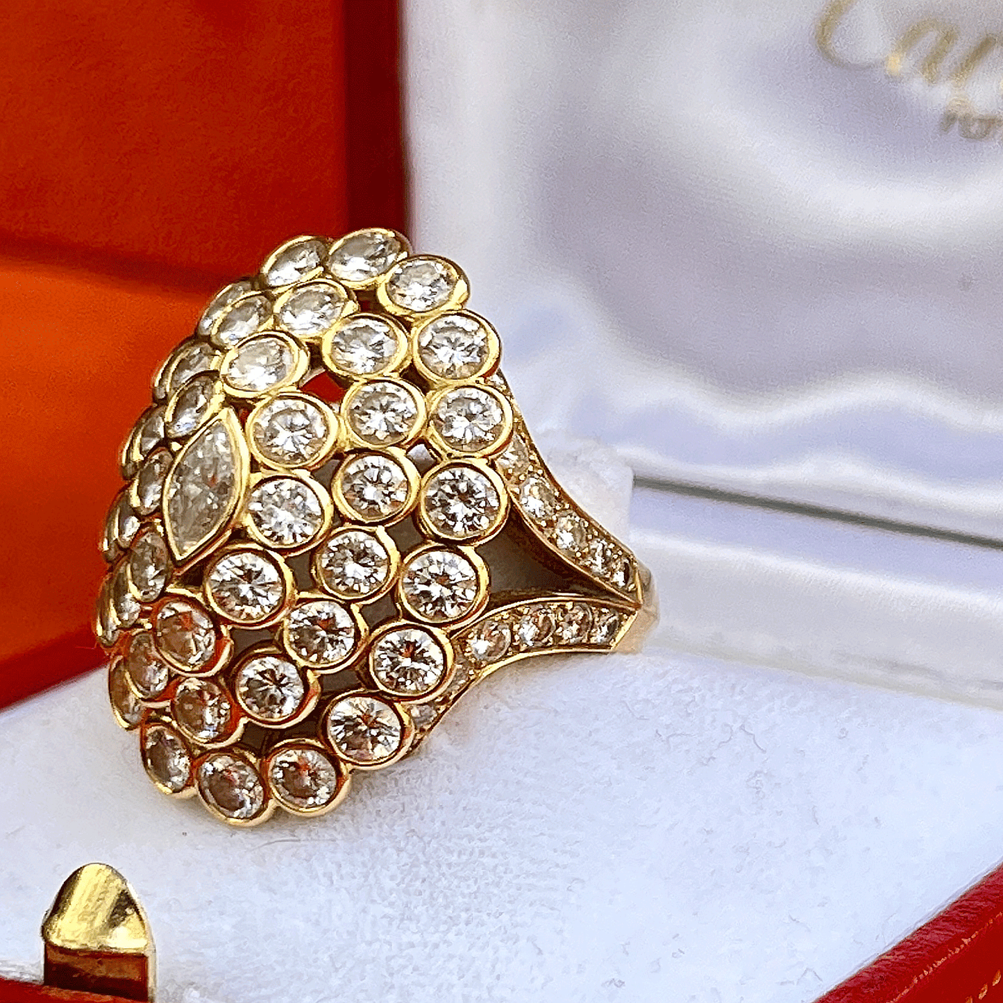Cartier Marquise Diamond Cluster Ring