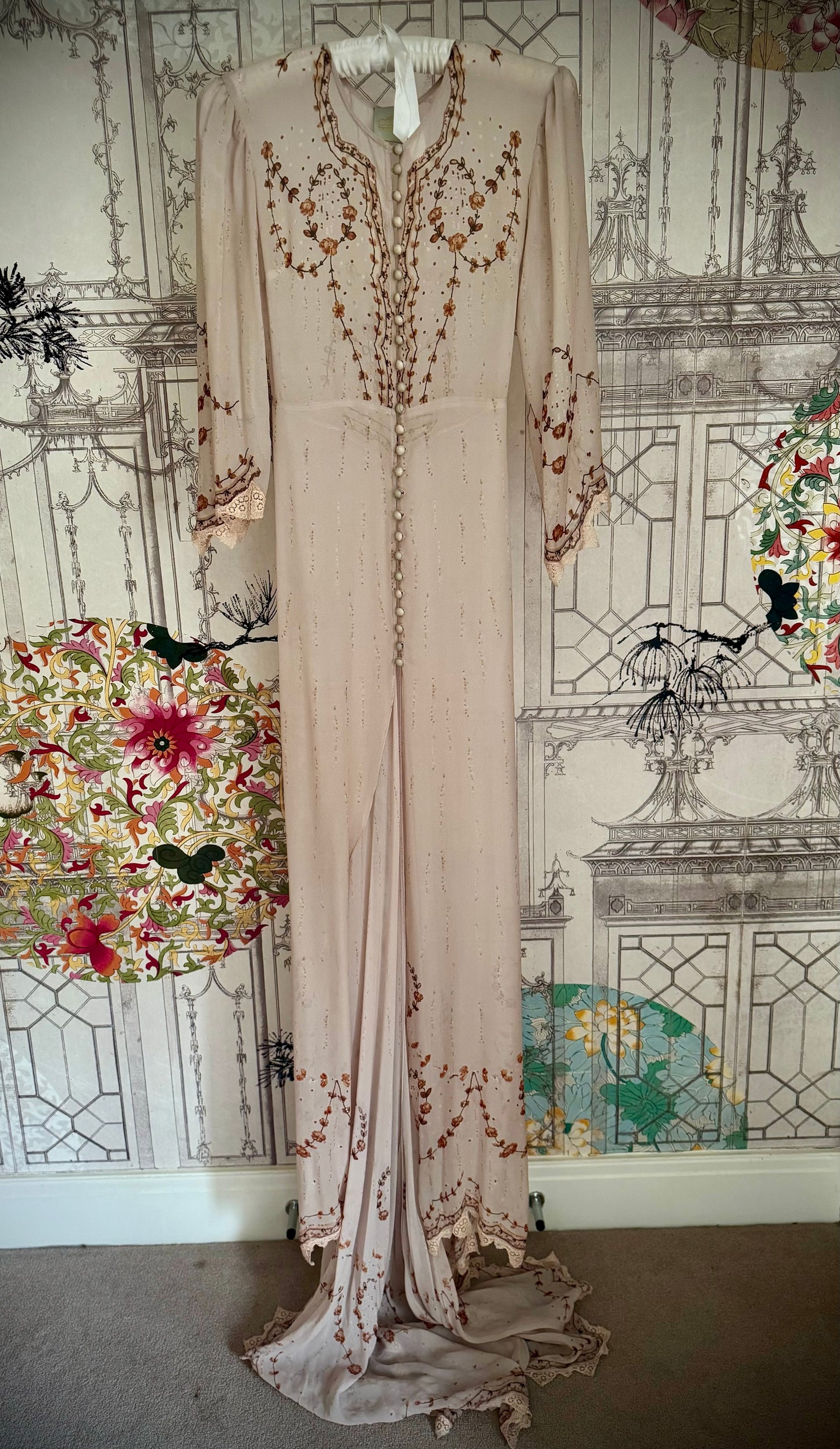 French Silk Chiffon Lounge or Pool Gown