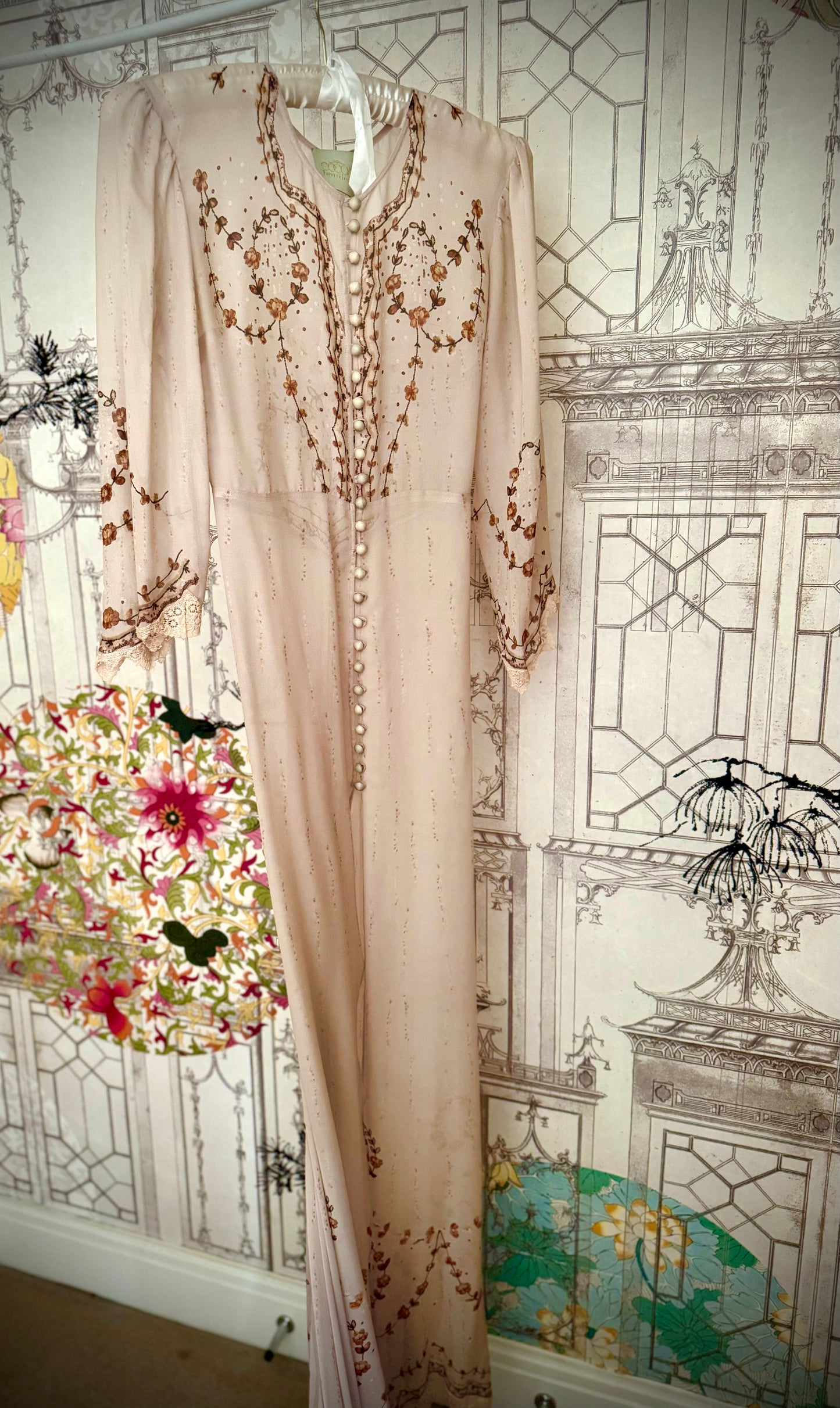 French Silk Chiffon Lounge or Pool Gown