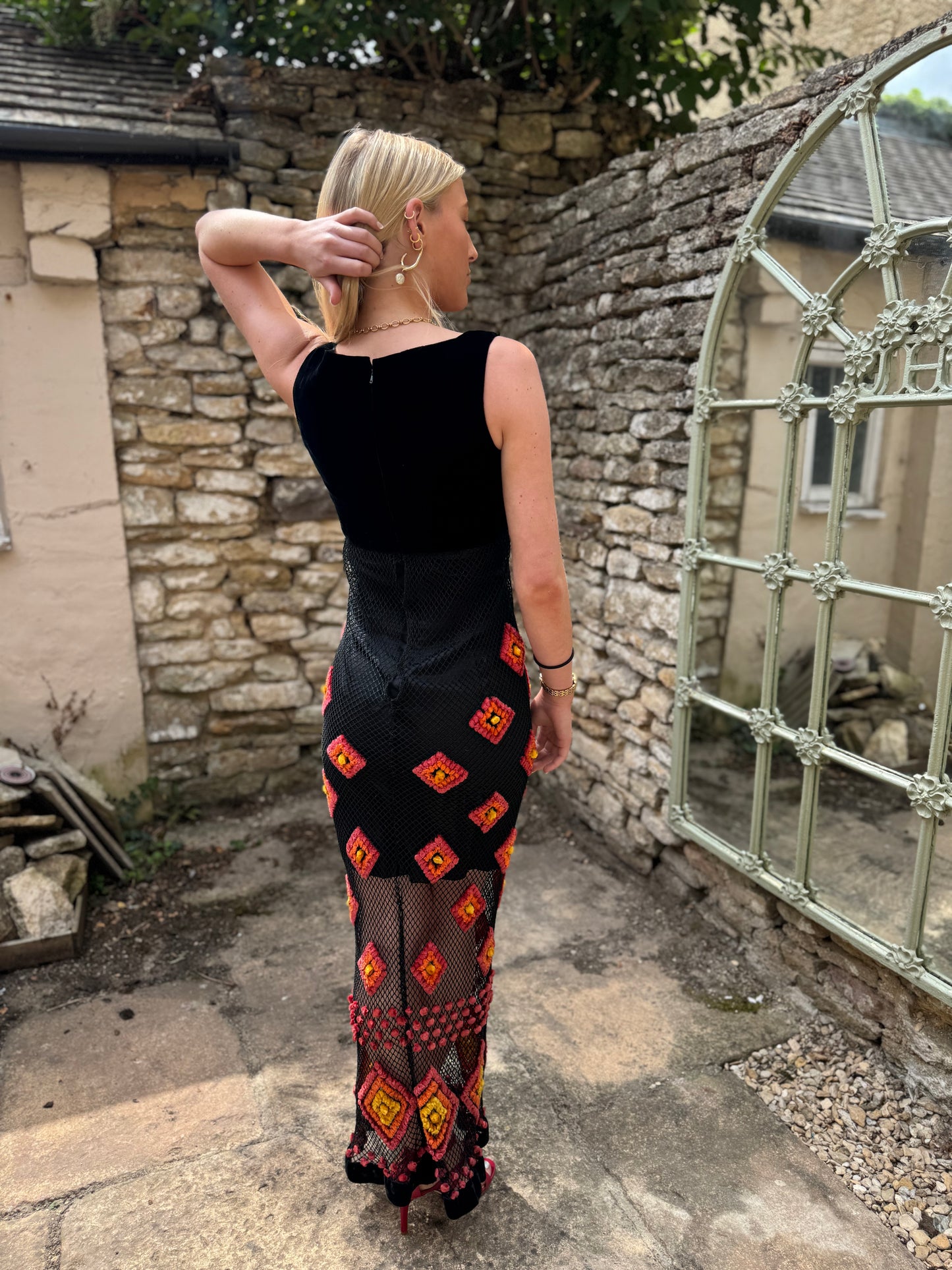 Unique 1960s Appliqué Dress