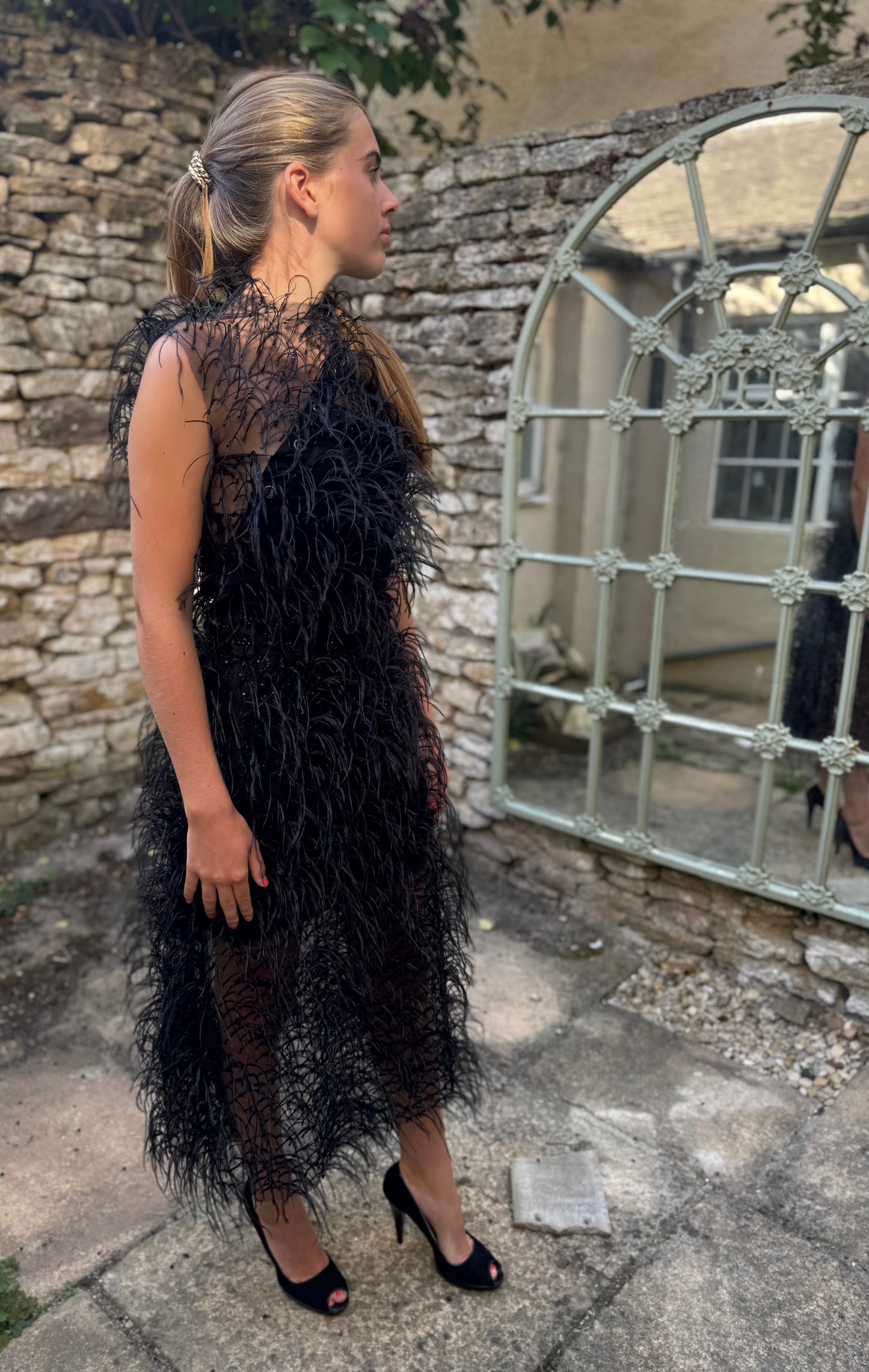 Black Showstopper Feather Dress