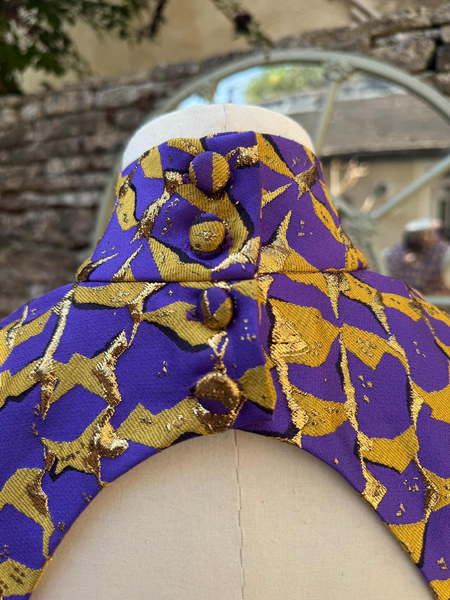 Purple and Yellow Backless Dress