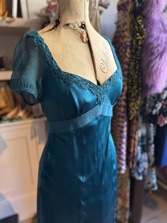 Teal Green Silk Dress Philosophy di Alberta Ferreti