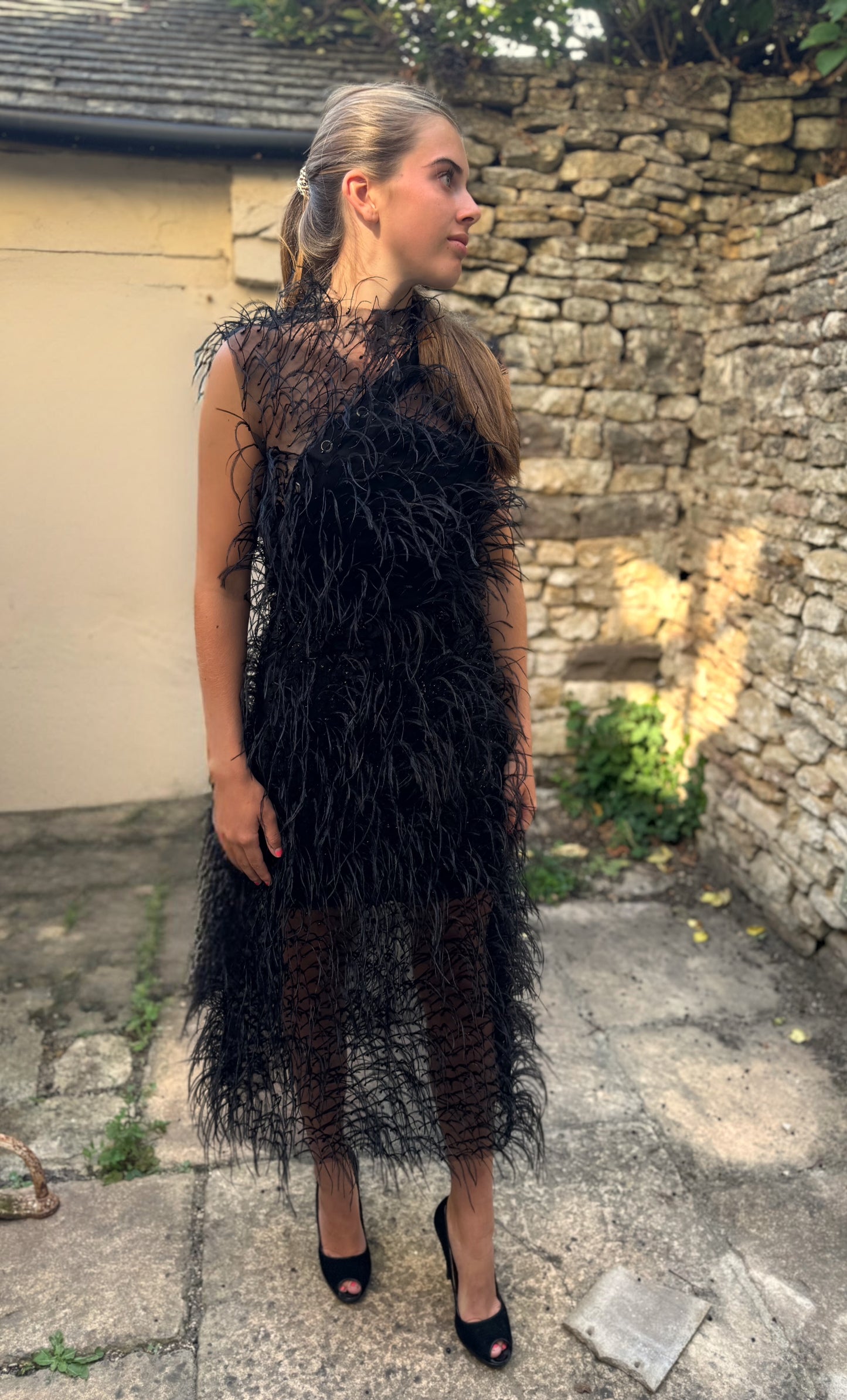 Black Showstopper Feather Dress