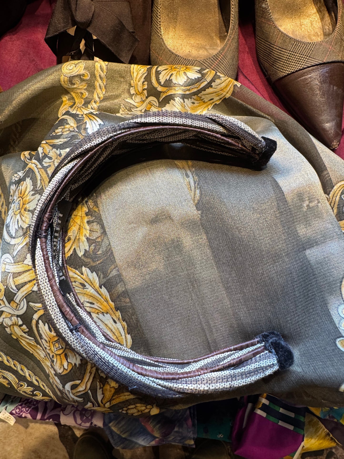 Jess Collett Toquilla Hairband in Grey and Taupe