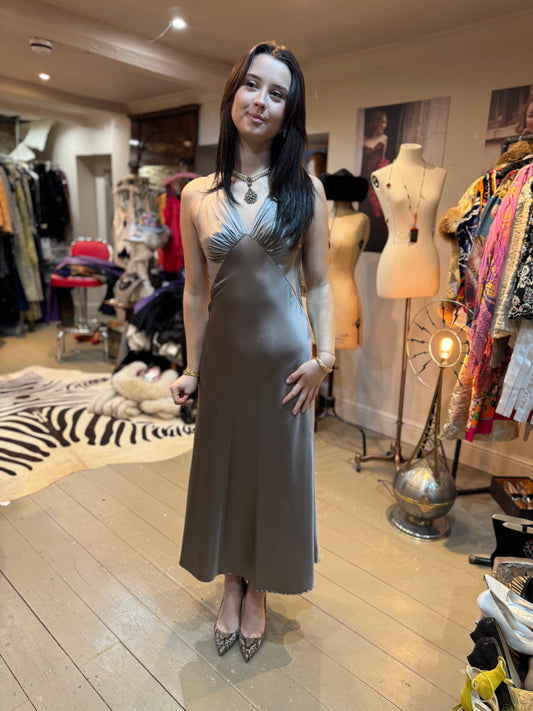 Antique French Silk 30s Style Dress