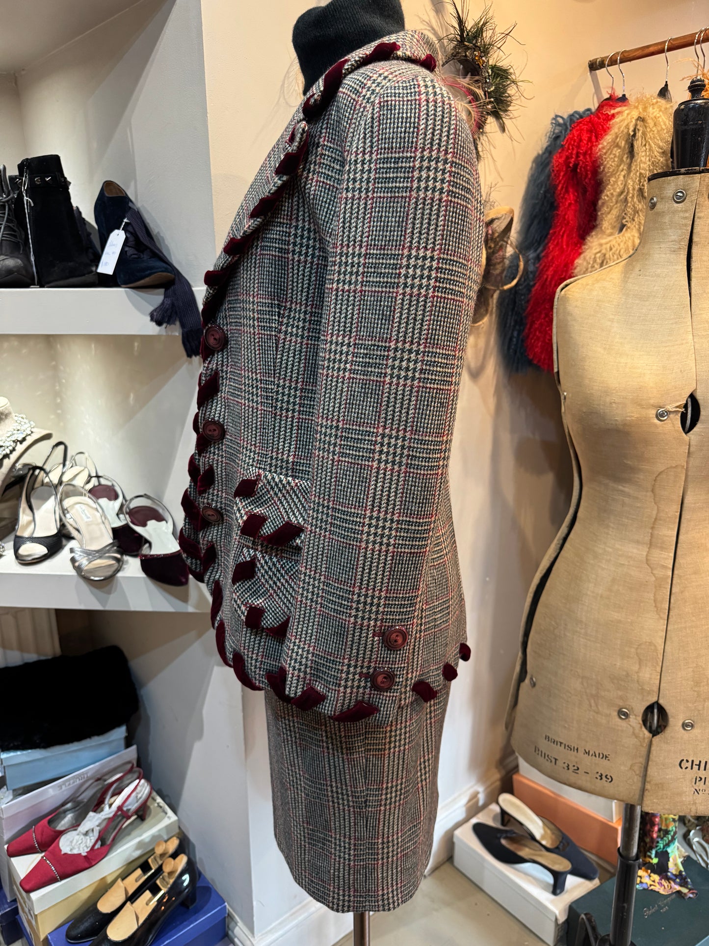 Valentino Tweed Skirt Suit