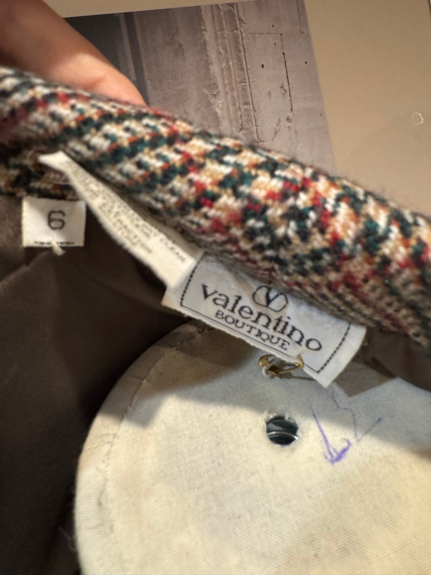 Valentino Tweed Skirt Suit