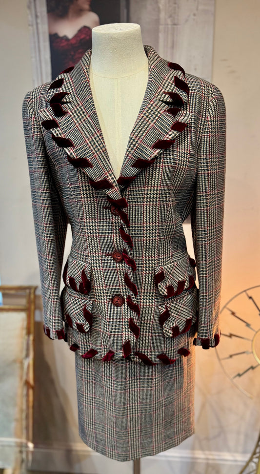 Valentino Tweed Skirt Suit