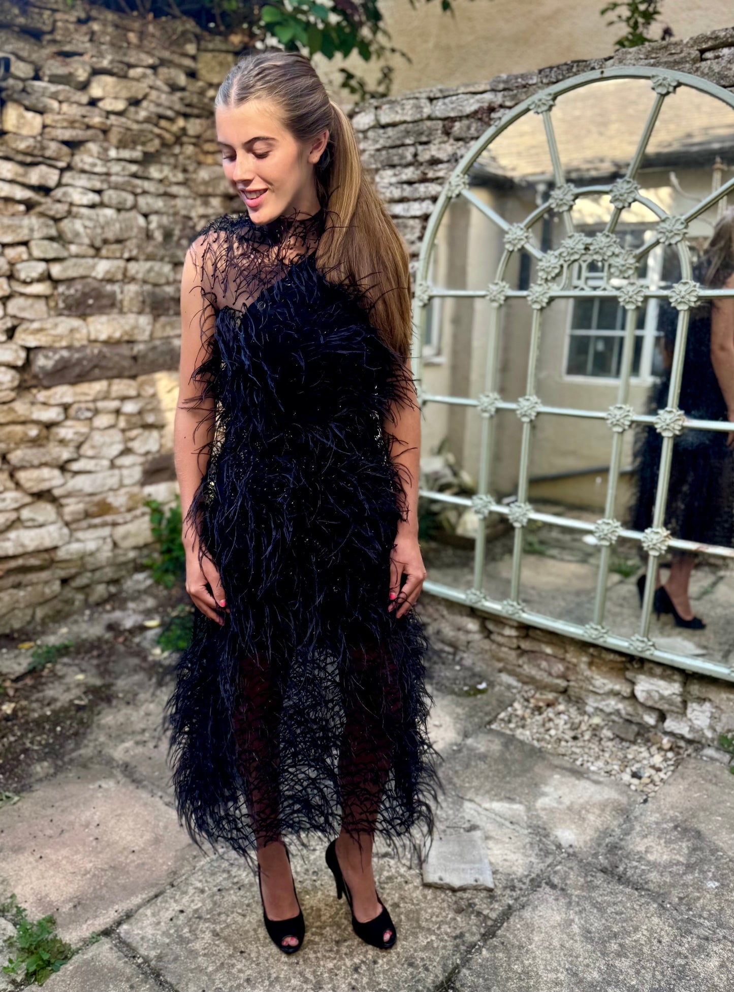 Black Showstopper Feather Dress
