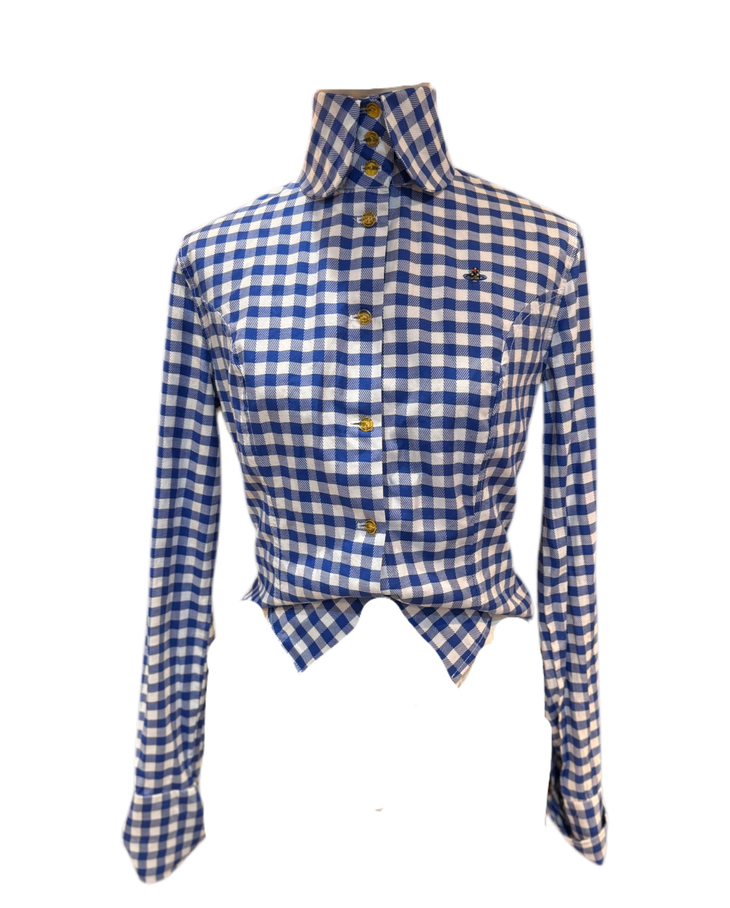 Vivienne Westwood Blue White Gingham Shirt Vintage