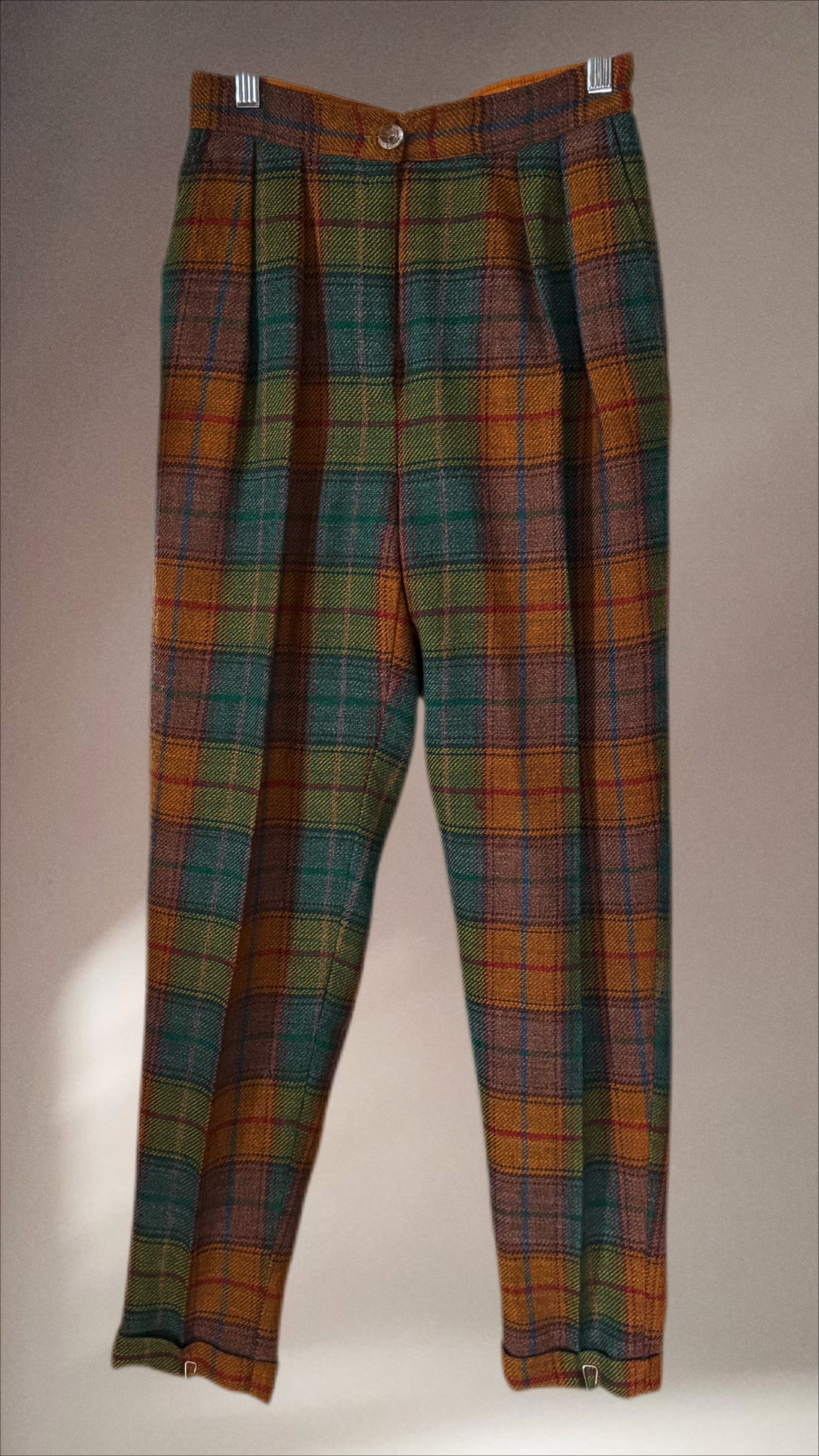 Vintage 80s Kenzo Tartan Trouser Suit