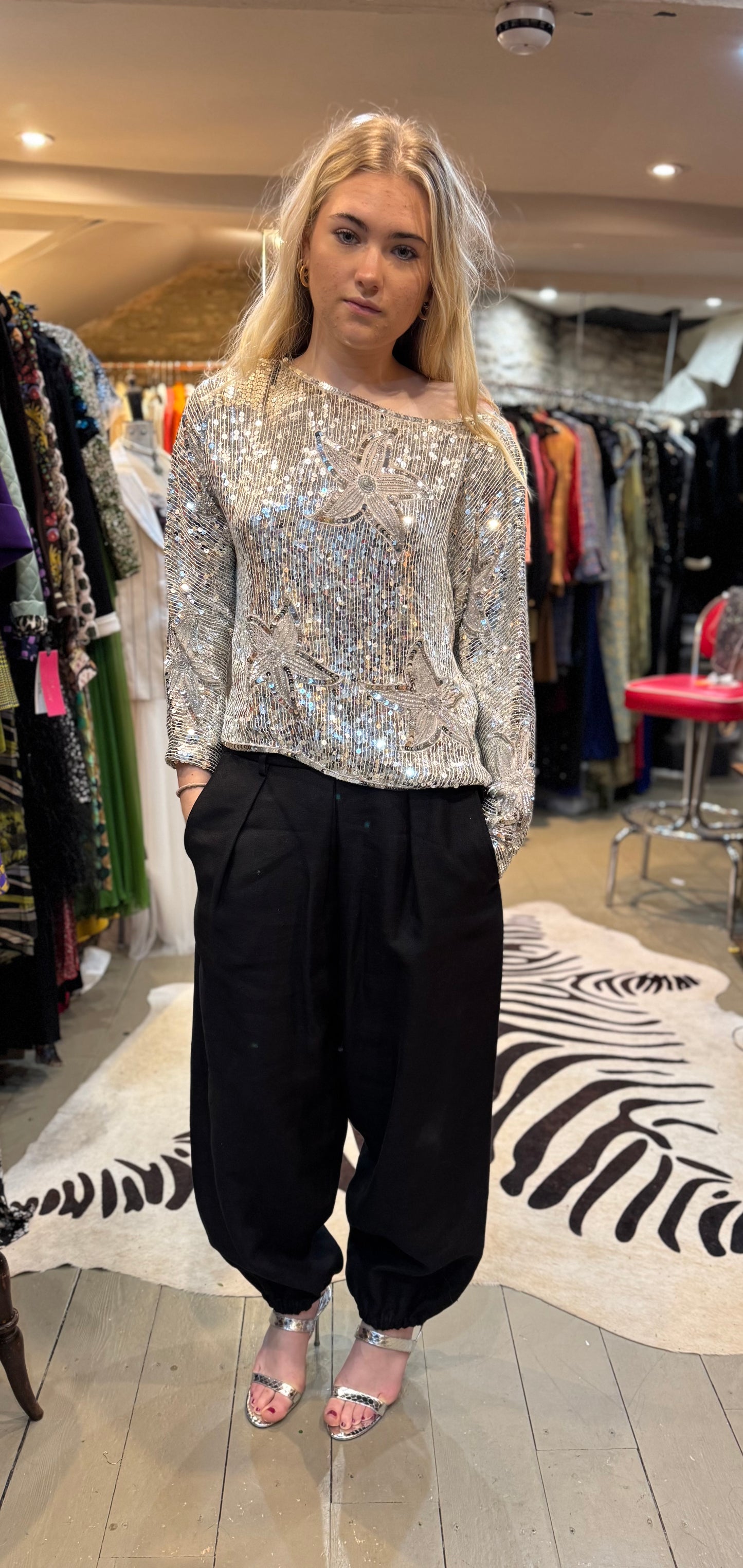 Rare YSL Barrel Leg Wool Gabardine Trousers