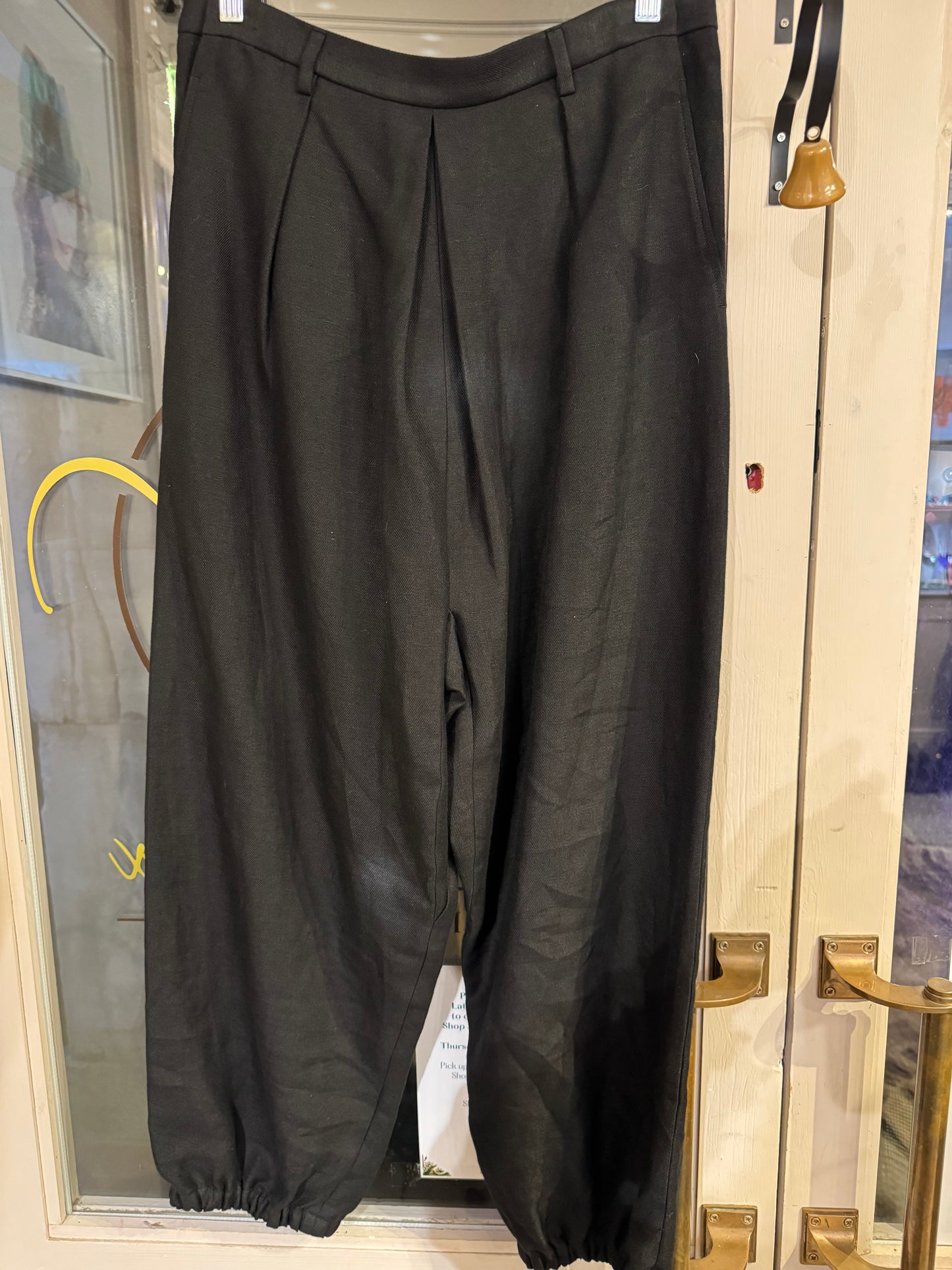 Rare YSL Barrel Leg Wool Gabardine Trousers