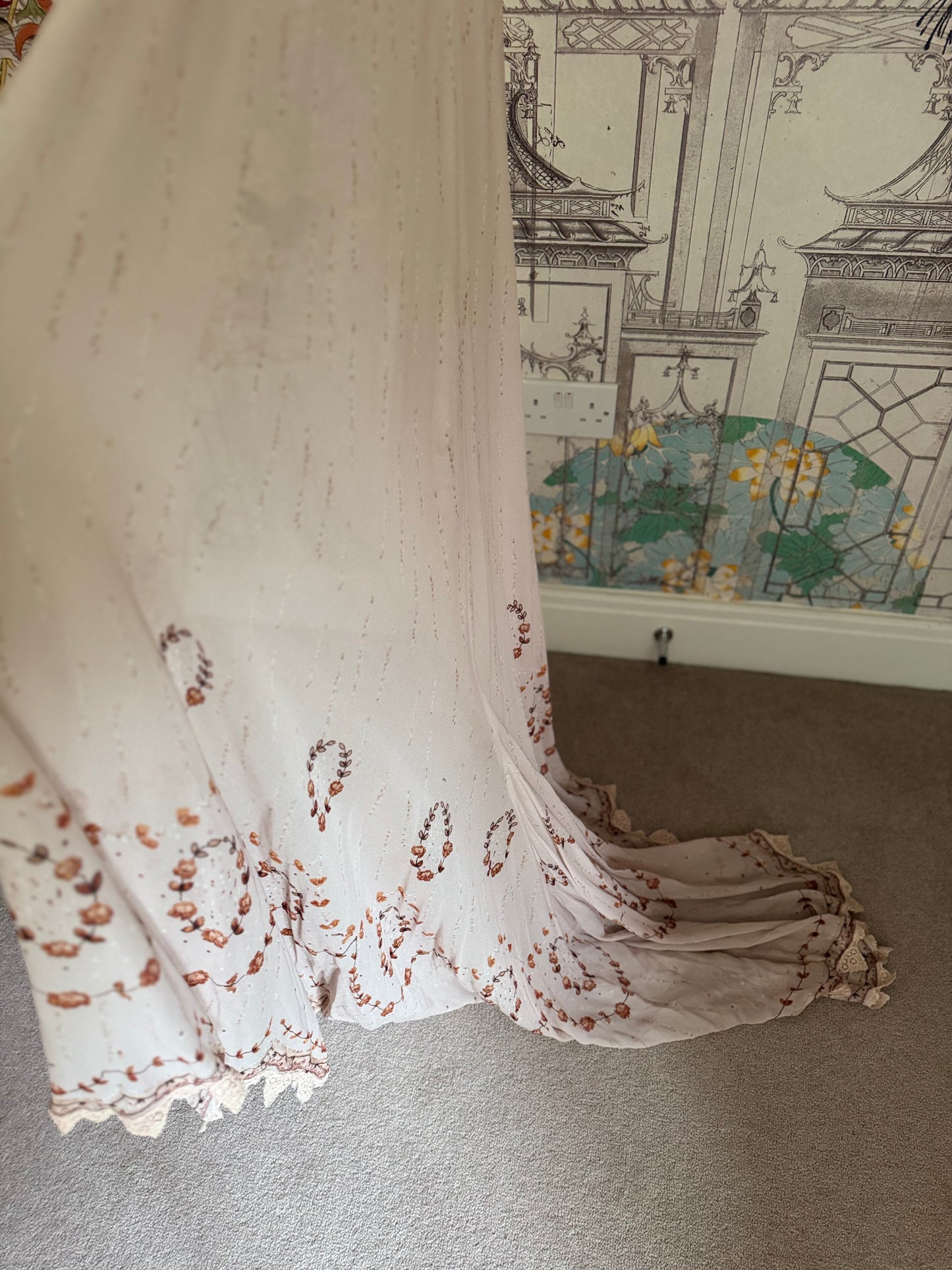 French Silk Chiffon Lounge or Pool Gown
