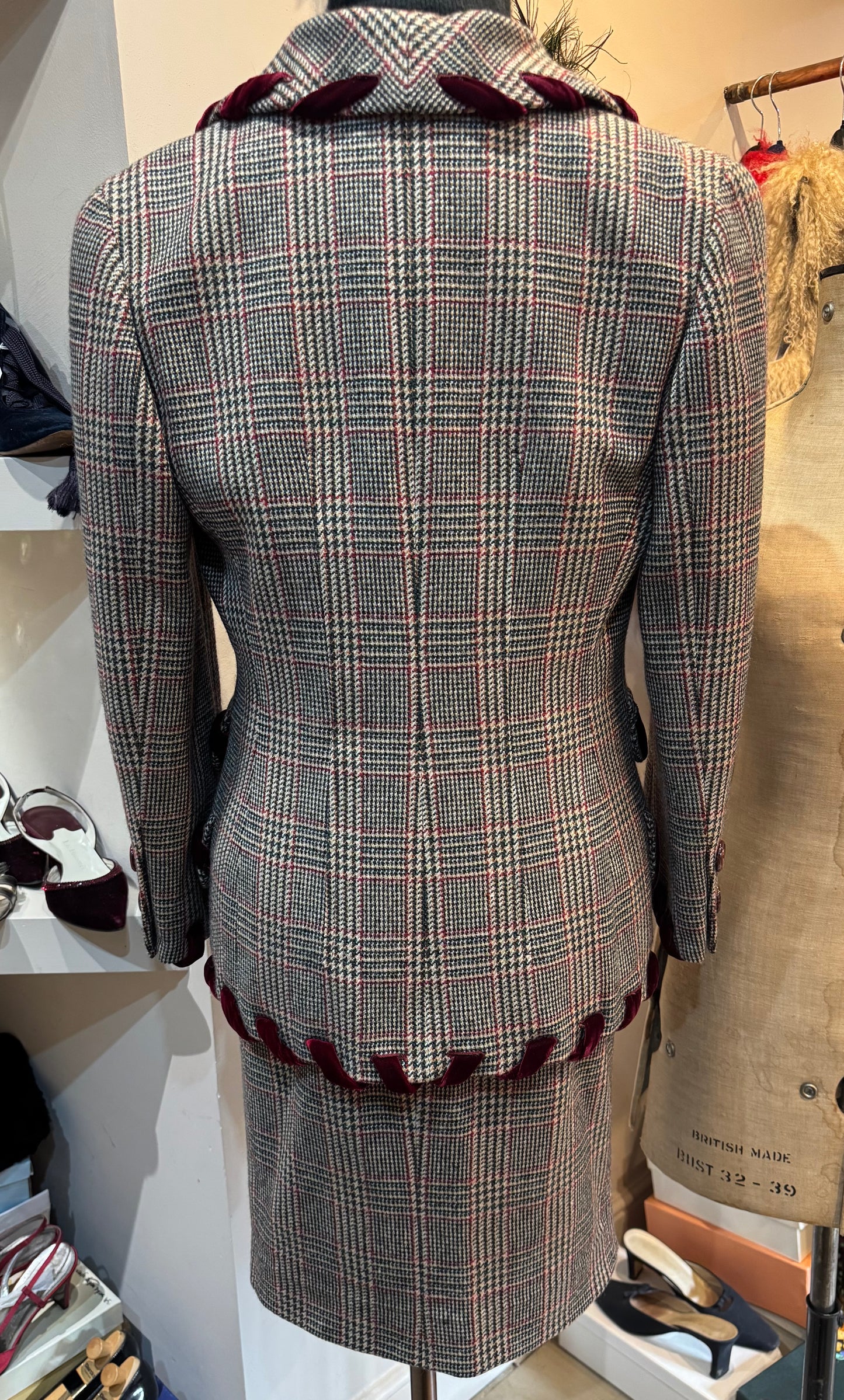 Valentino Tweed Skirt Suit