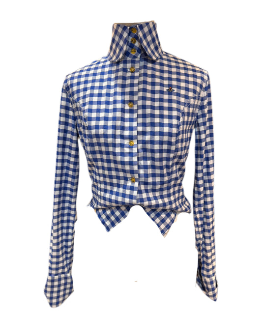 Vivienne Westwood Blue White Gingham Shirt Vintage