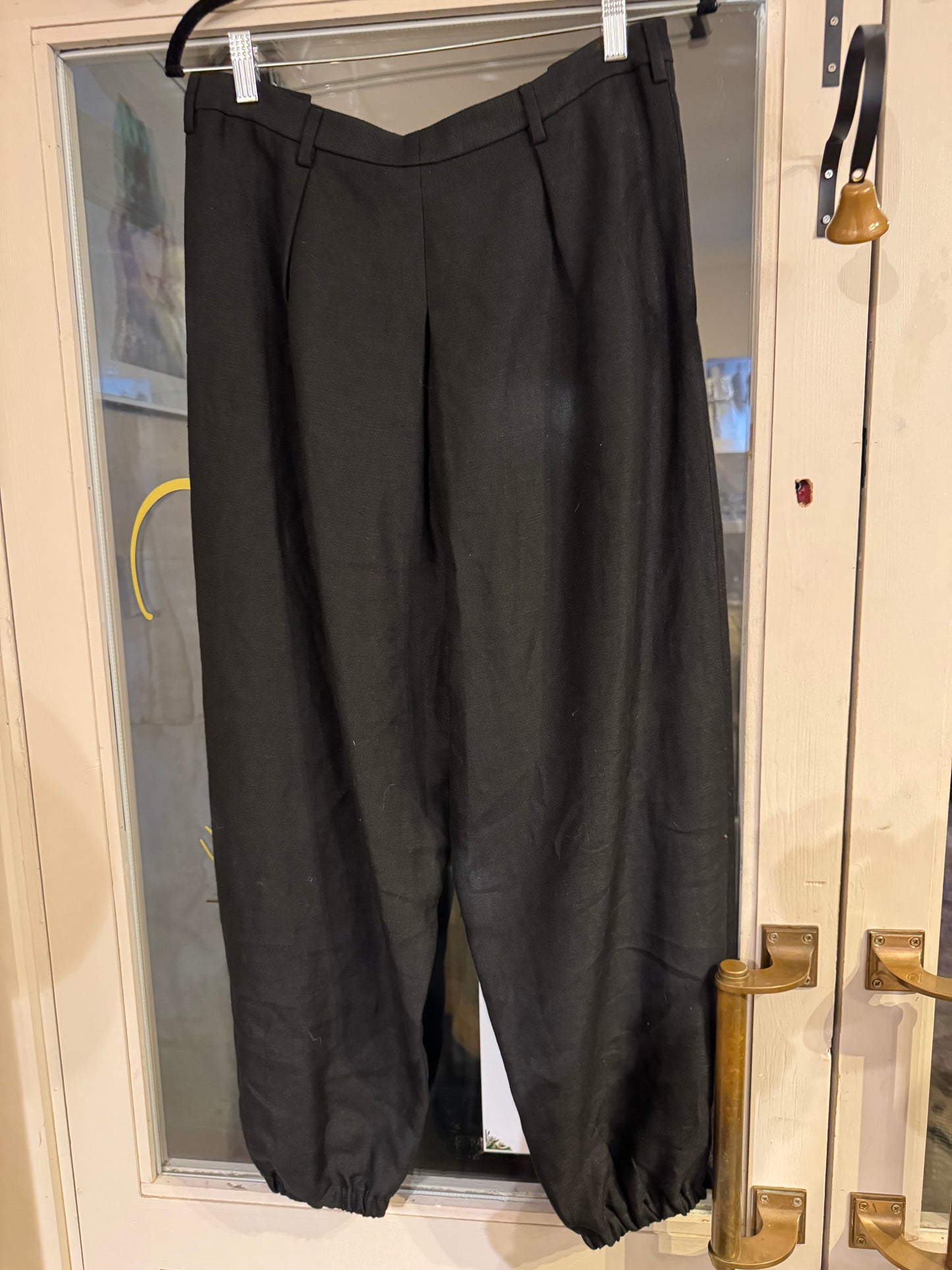 Rare YSL Barrel Leg Wool Gabardine Trousers