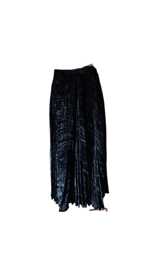 Yves Saint Laurent Crushed Velvet Pleated Skirt (Vintage)