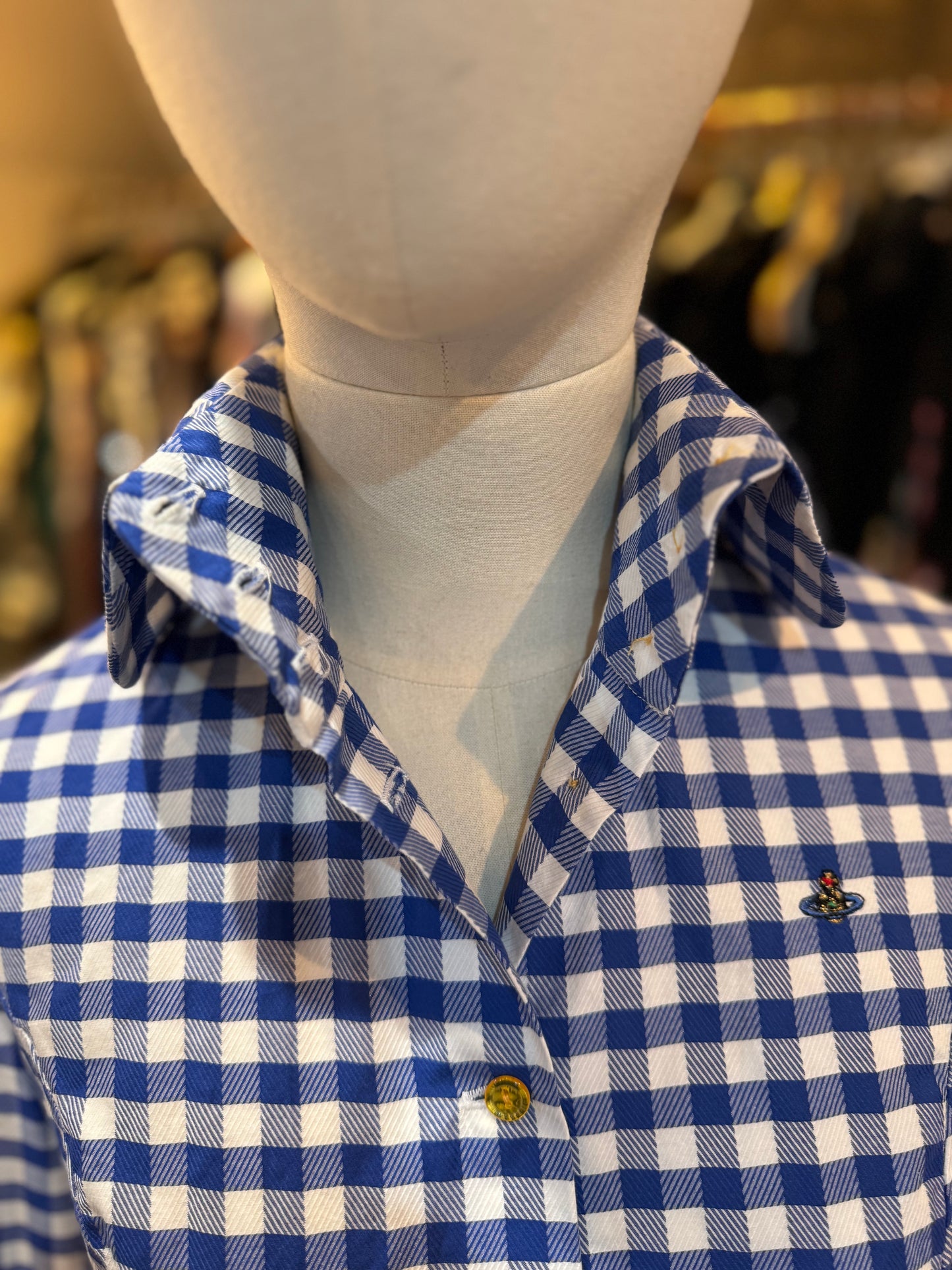 Vivienne Westwood Blue White Gingham Shirt Vintage