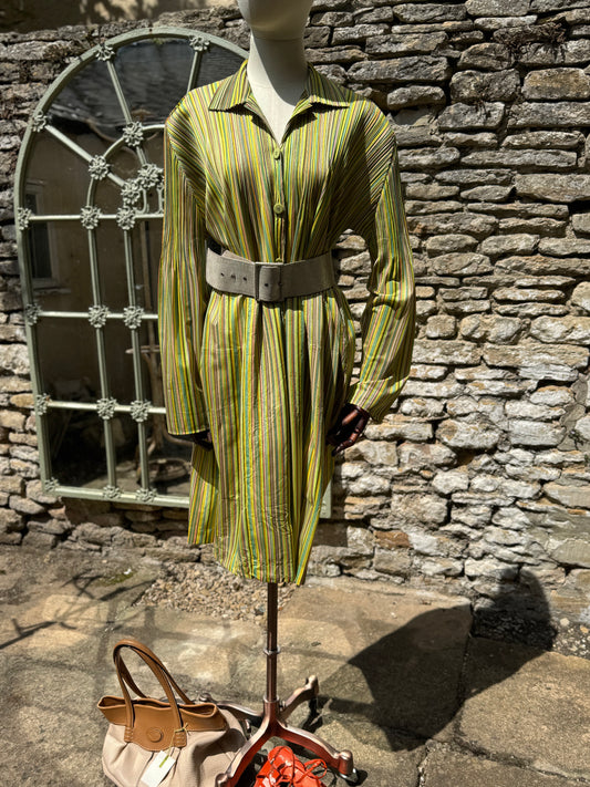 Vintage Issey Miyake Plisse Shirt Dress