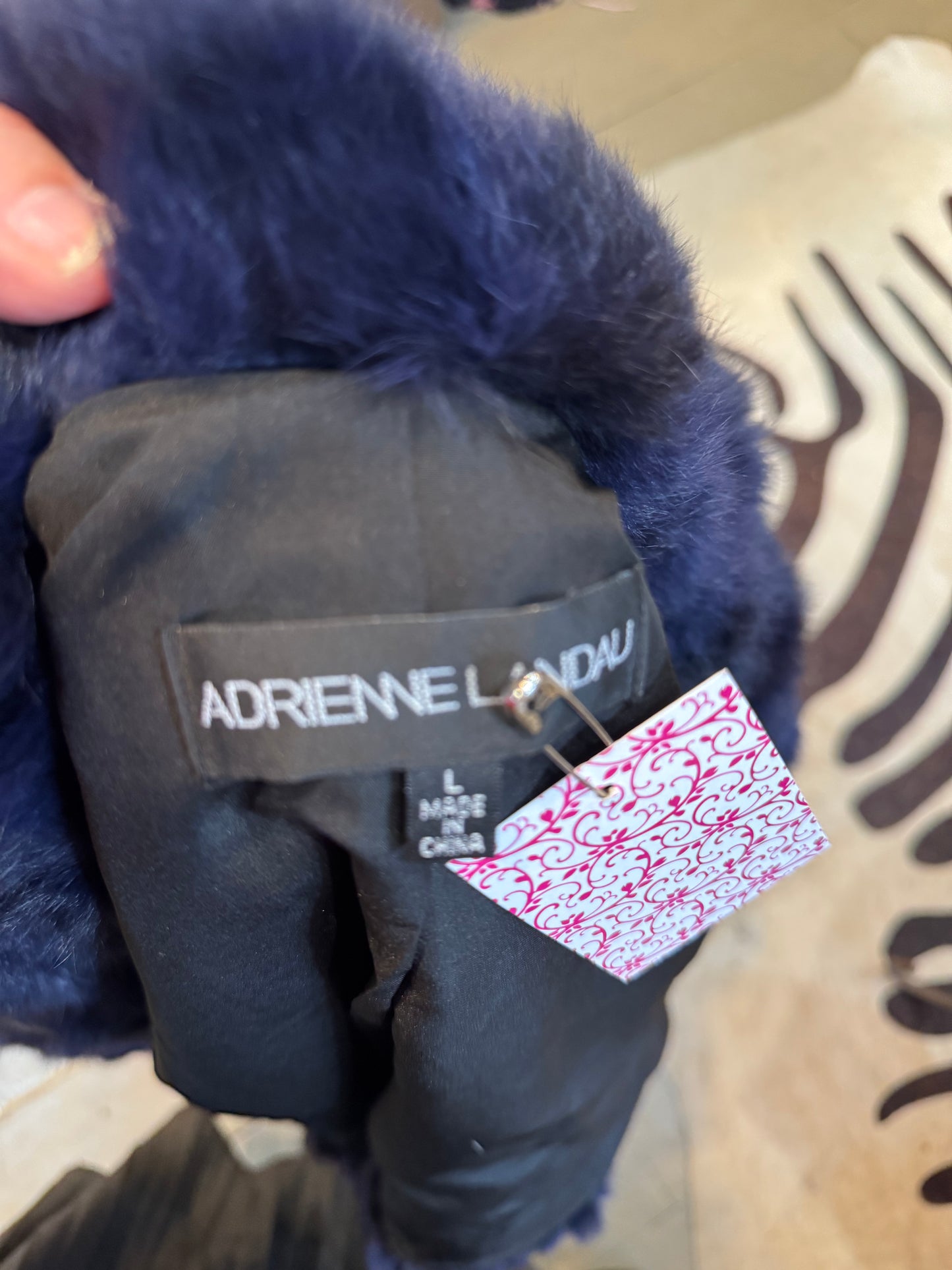 Fur Coat in Midnight Blue