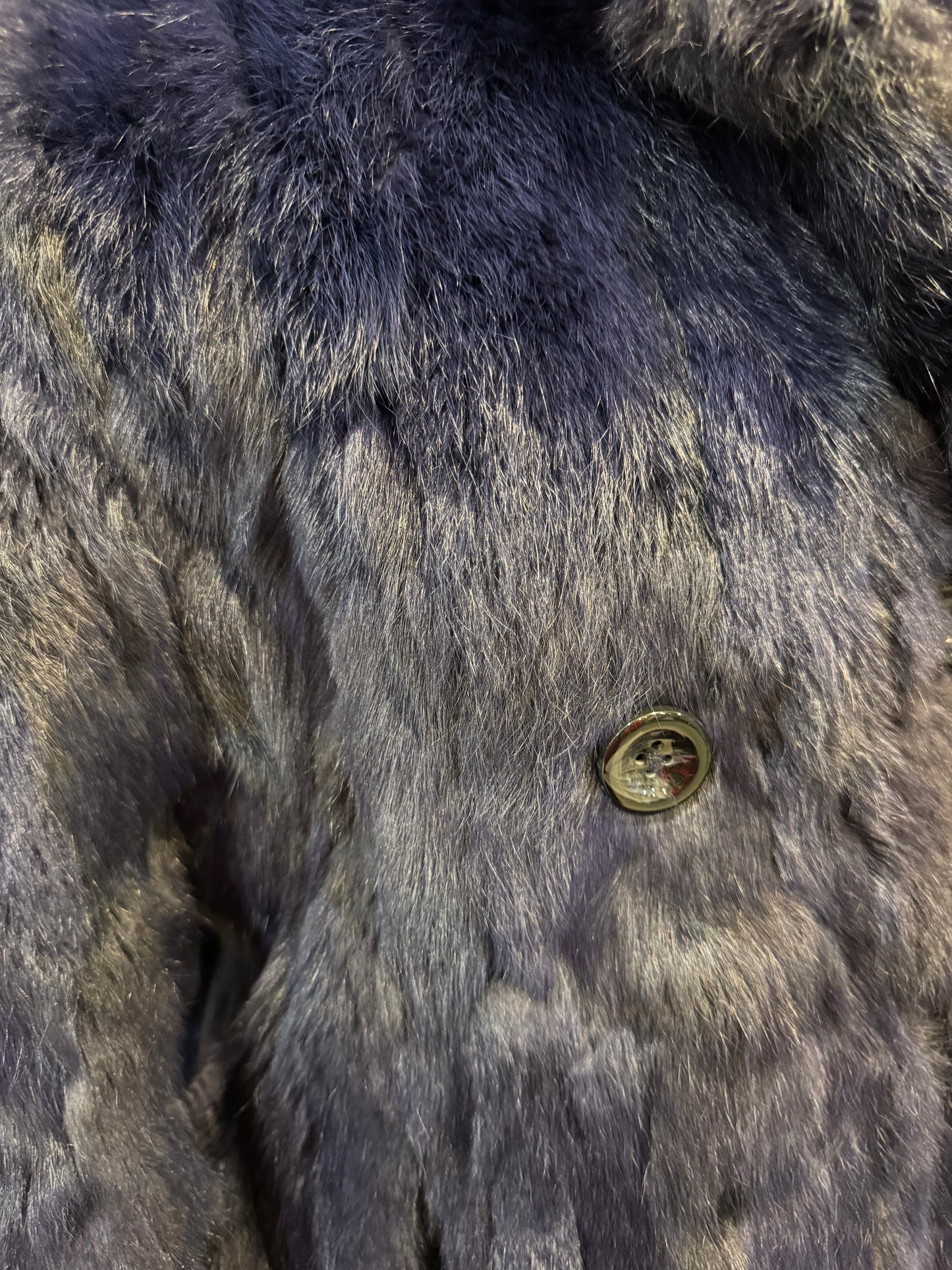 Fur Coat in Midnight Blue