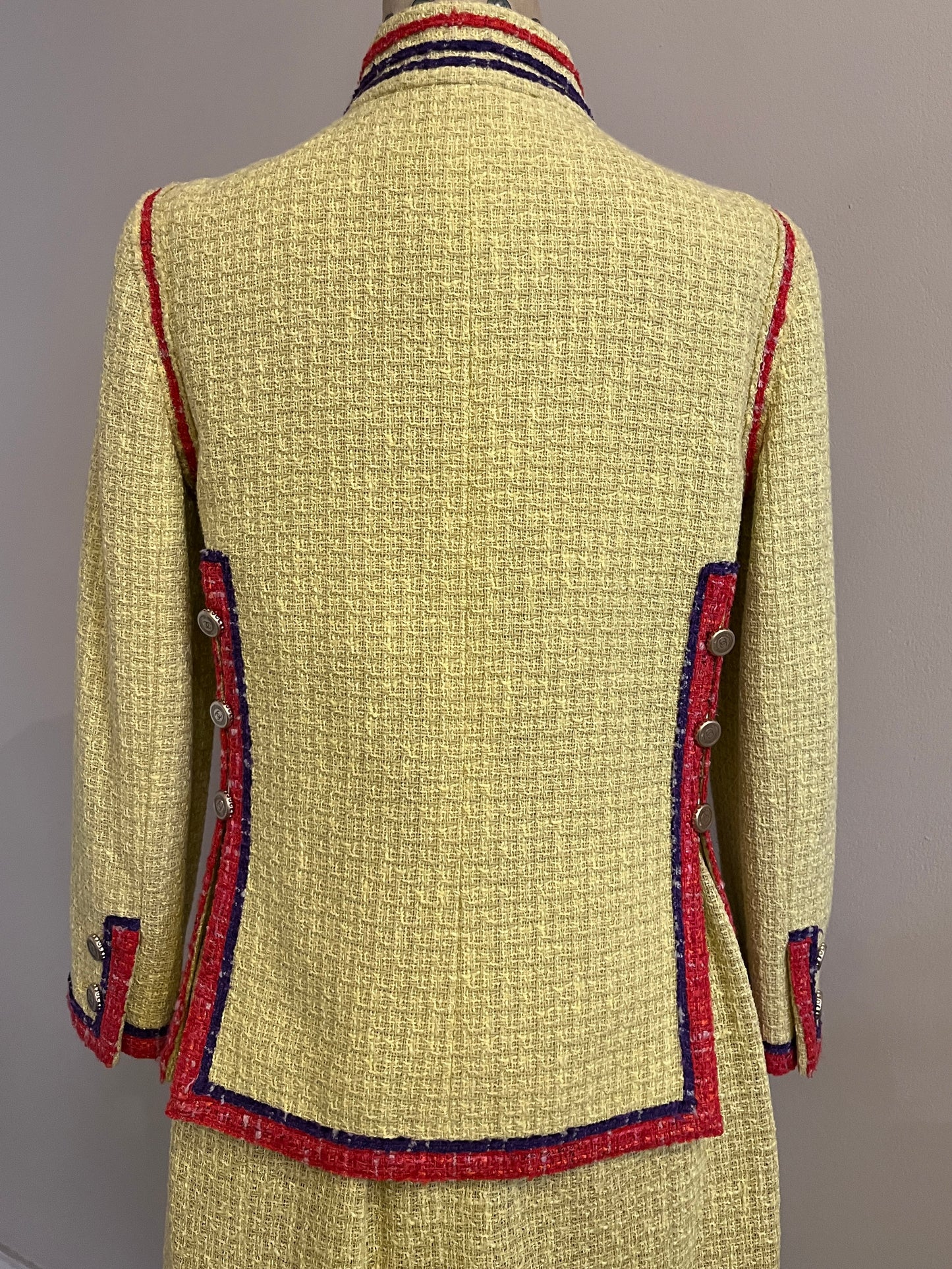 Chanel Yellow Tweed Jacket and Skirt Suit - MAO SALE