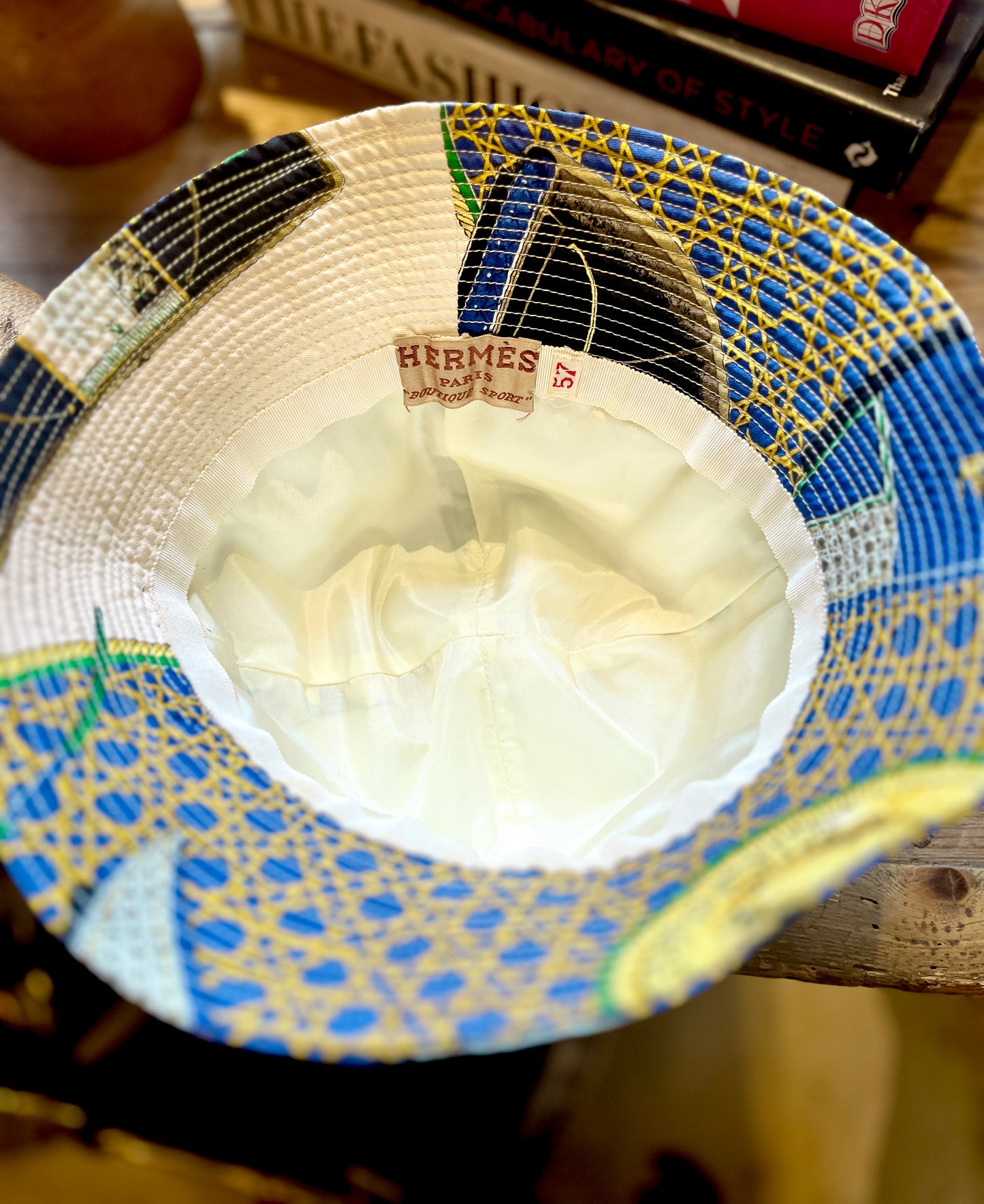 Vintage Hermès Bucket Hat Blue
